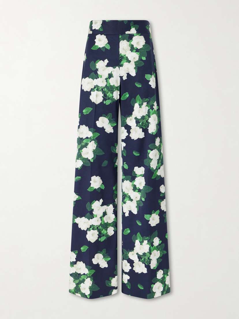 Carolina Herrera Diane Floral-print High-rise Cotton-blend Wide-leg Pants | Thumbnail 5 Carolina Herrera Diane Floral-print High-rise Cotton-blend Wide-leg Pants | Thumbnail 5