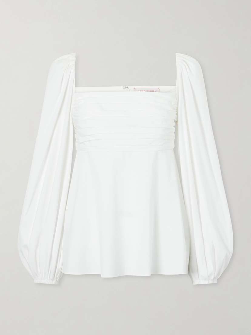Carolina Herrera Cotton-blend Poplin Blouse