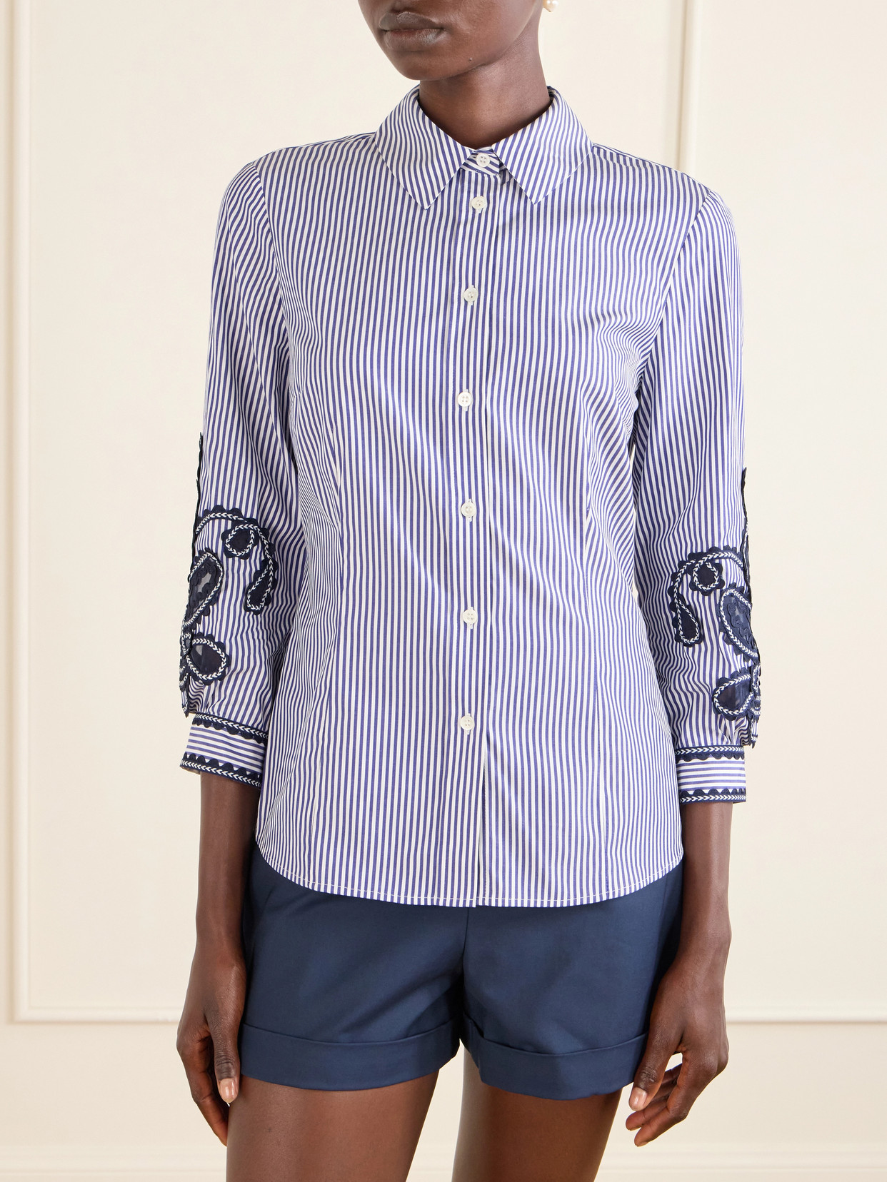 Striped Cotton-Poplin Shirt