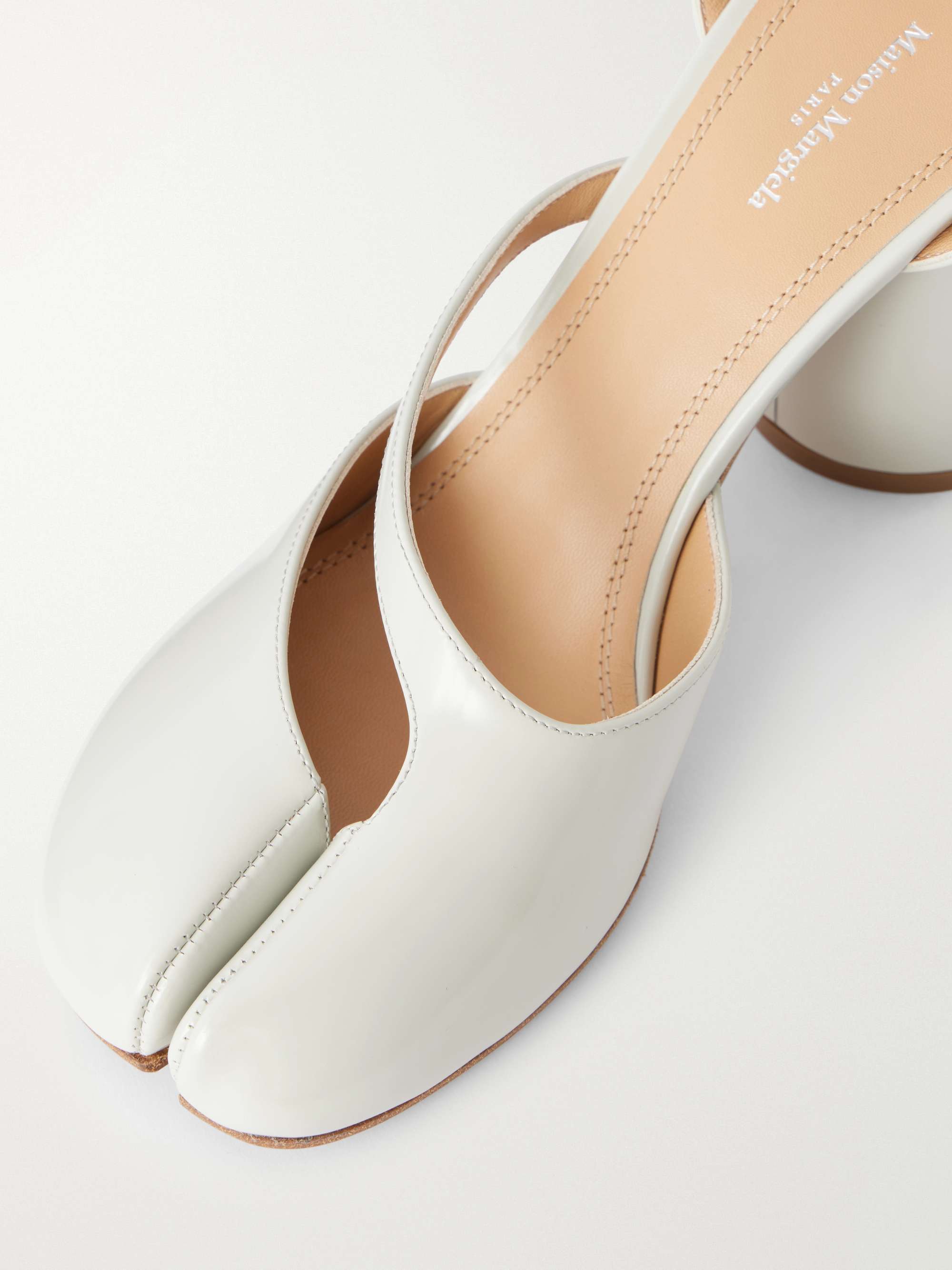 限定価格　maison margiela　tabi ヒール付き　36 Maison Margiela: Black Tabi Pump Heeled Sandals | SSENSE