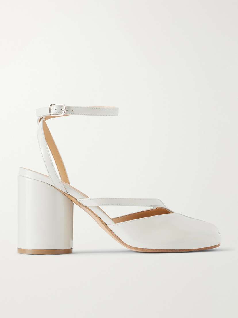 Maison Margiela Tabi Split-toe Glossed Leather Pumps