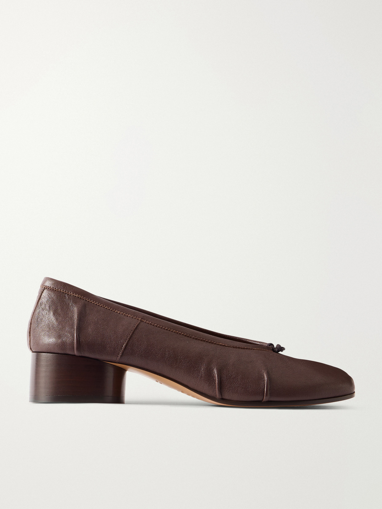 Maison Margiela - Tabi Ballerina Split-toe Leather Pumps - Brown