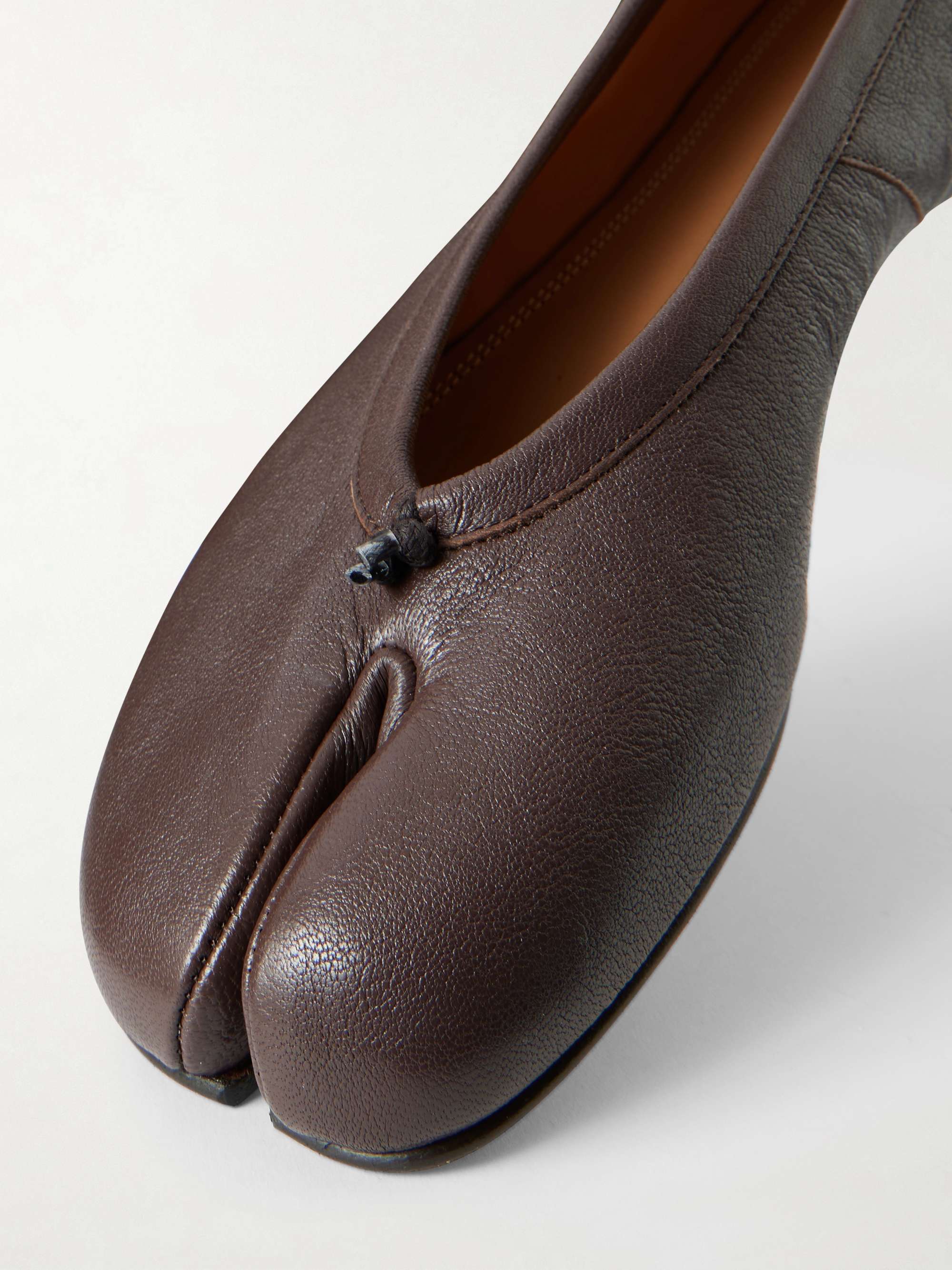 MAISON MARGIELA Tabi split-toe leather ballet flats | NET-A-PORTER