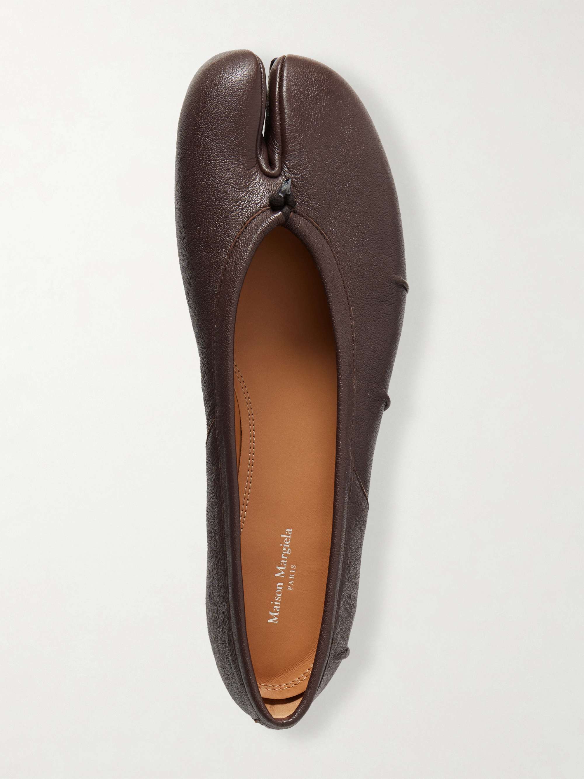 MAISON MARGIELA Tabi split-toe leather ballet flats | NET-A-PORTER