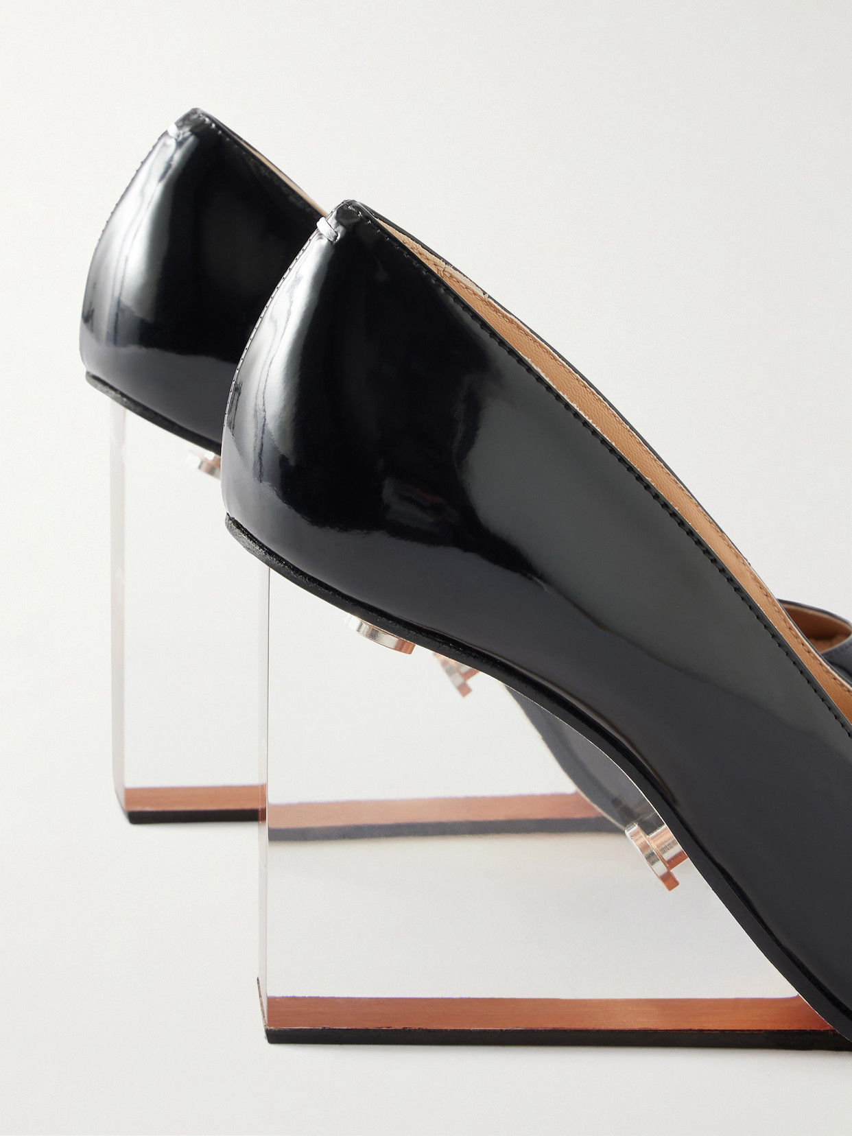 Tabi Claw Leather Wedge Pumps
