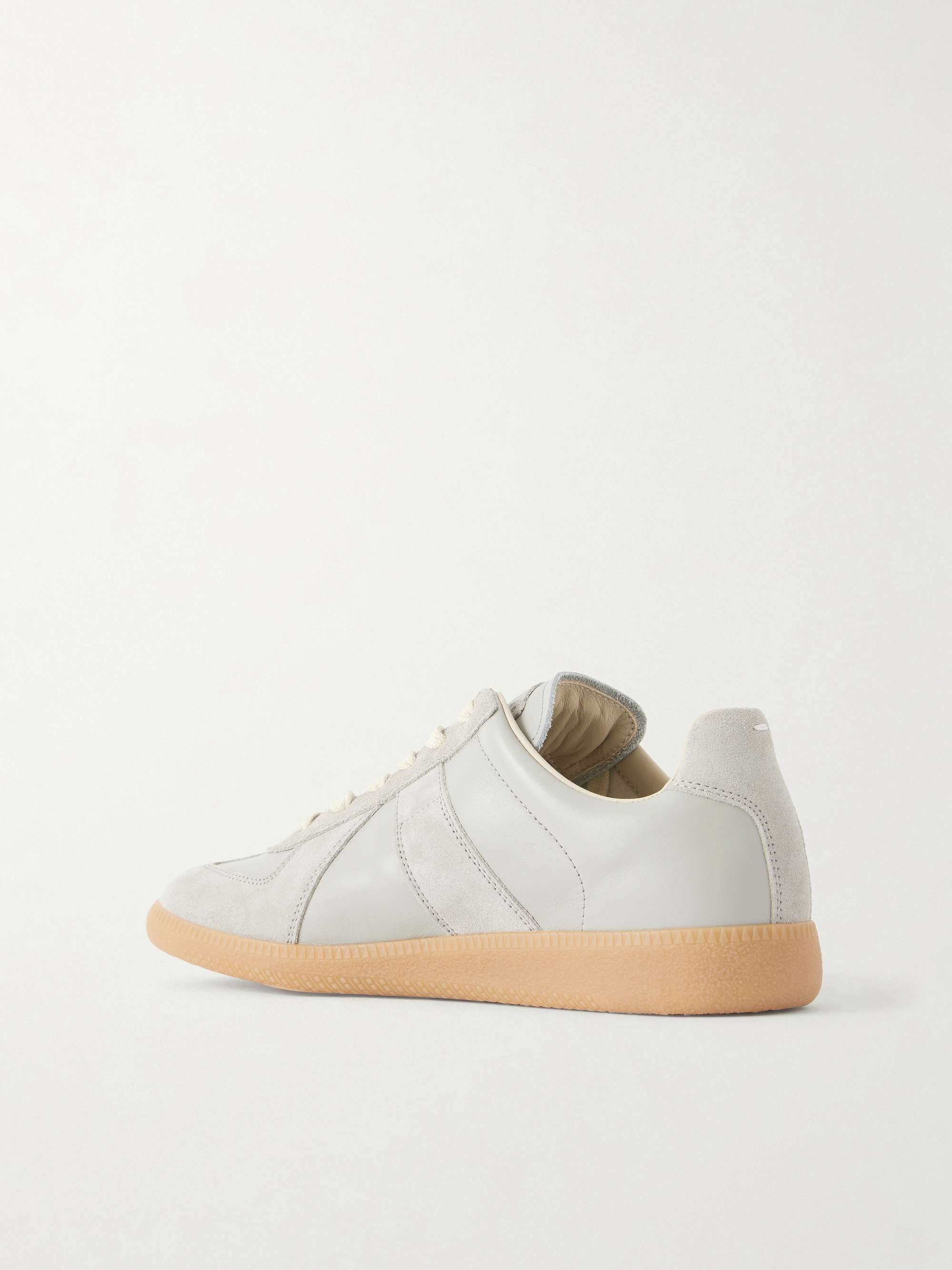 MAISON MARGIELA Replica leather and suede sneakers