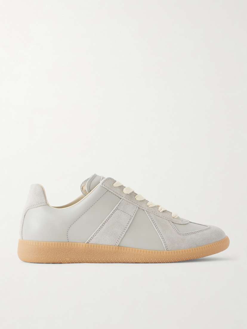 Maison Margiela Replica Suede And Leather Sneakers