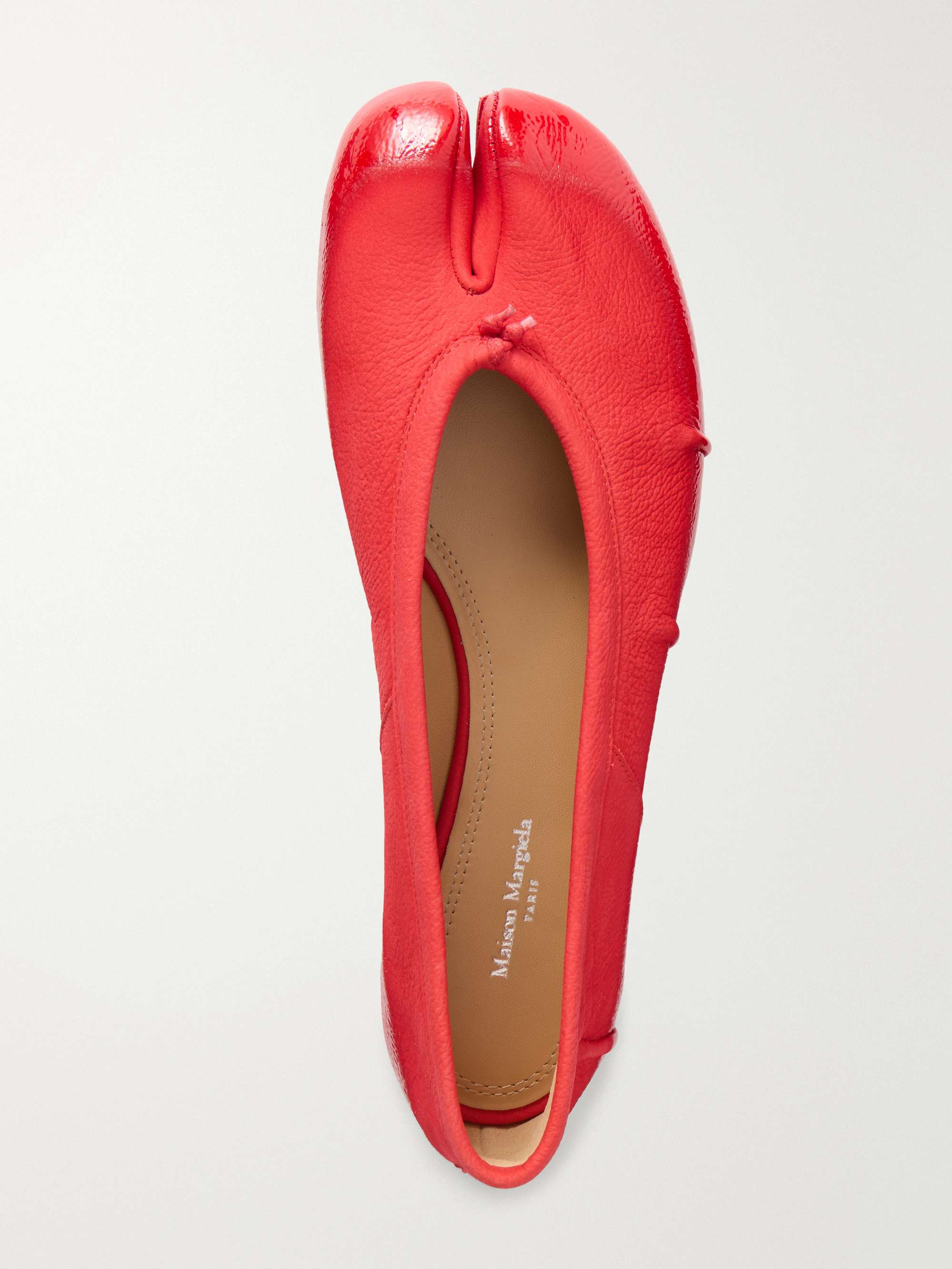MAISON MARGIELA Tabi Ballerina split-toe leather flats | NET-A-PORTER