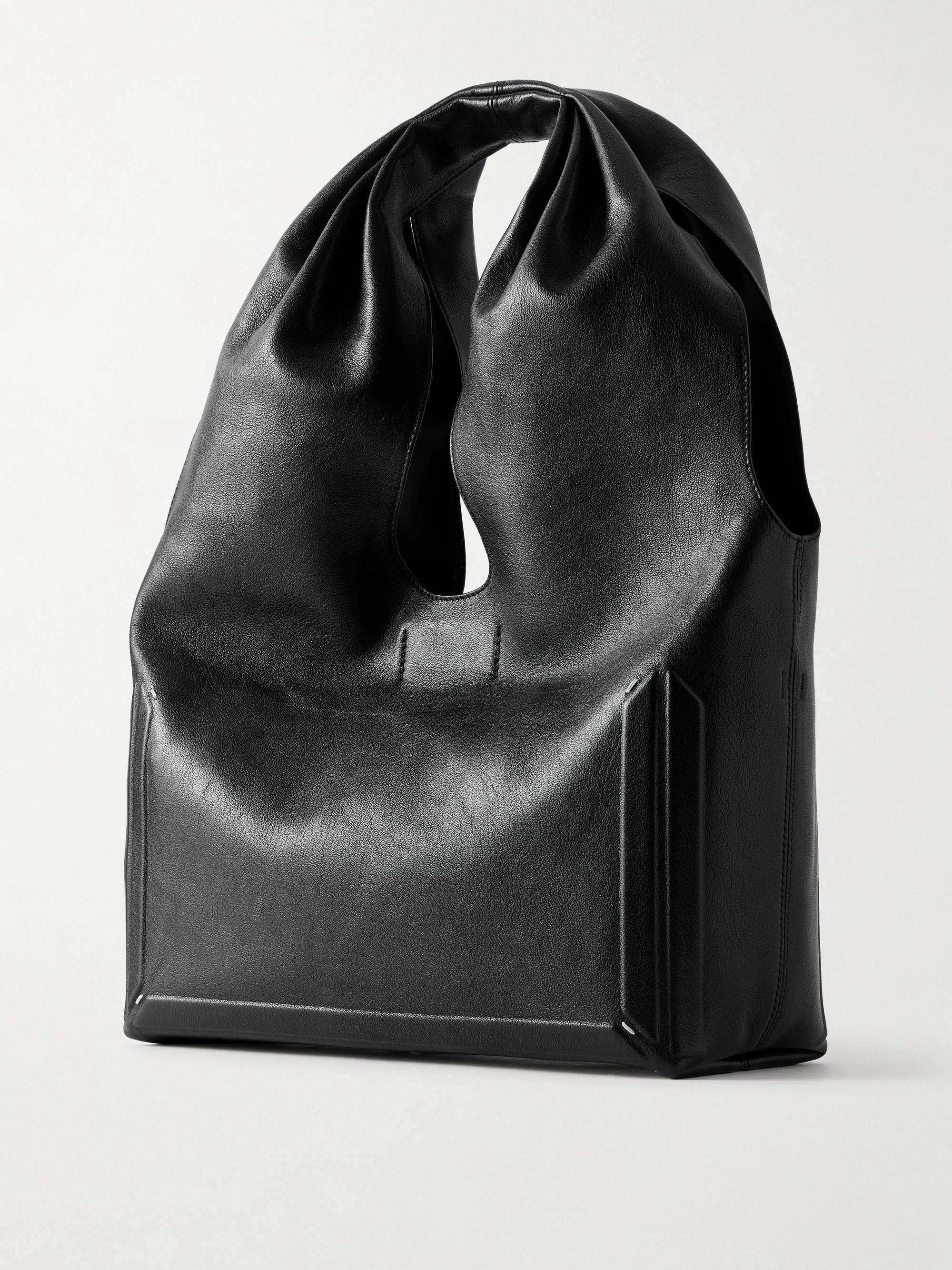 MAISON MARGIELA Box leather shoulder bag | NET-A-PORTER
