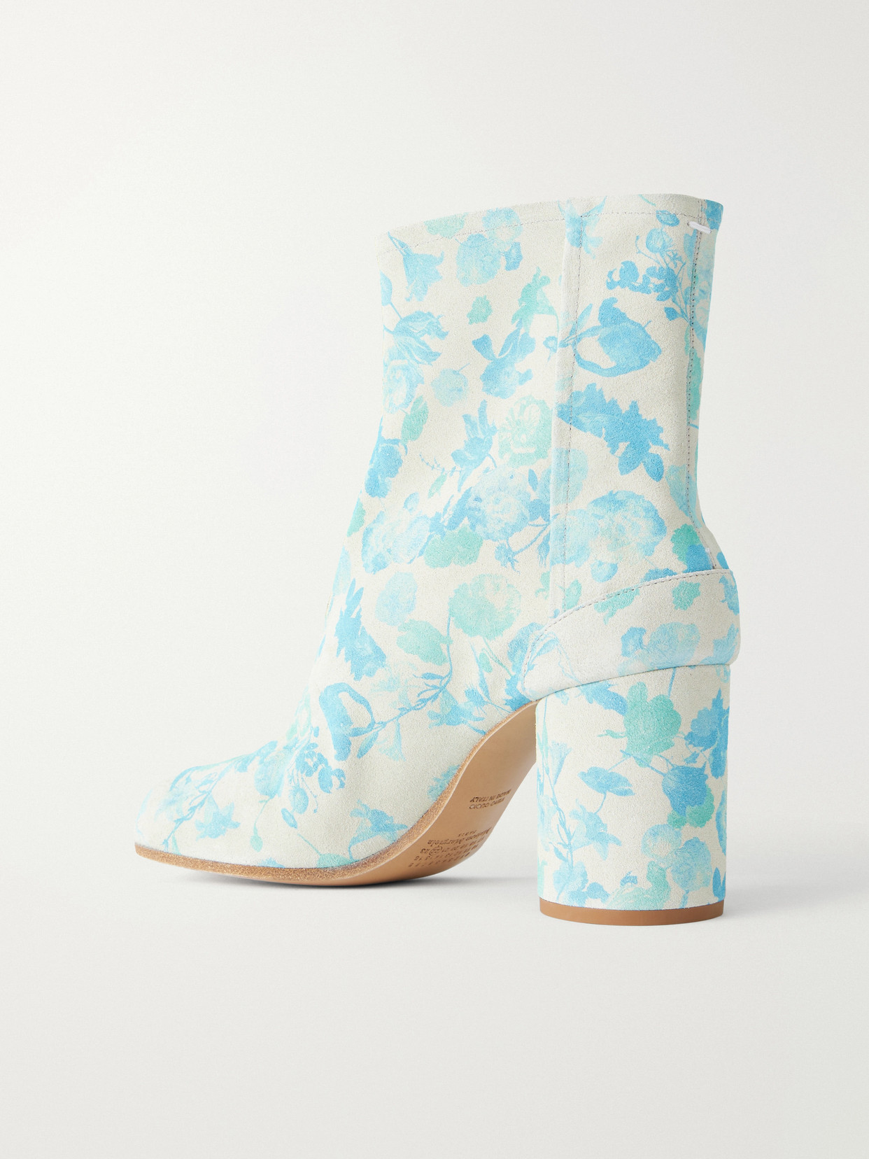 Tabi Split-Toe Floral-Print Ankle Boots