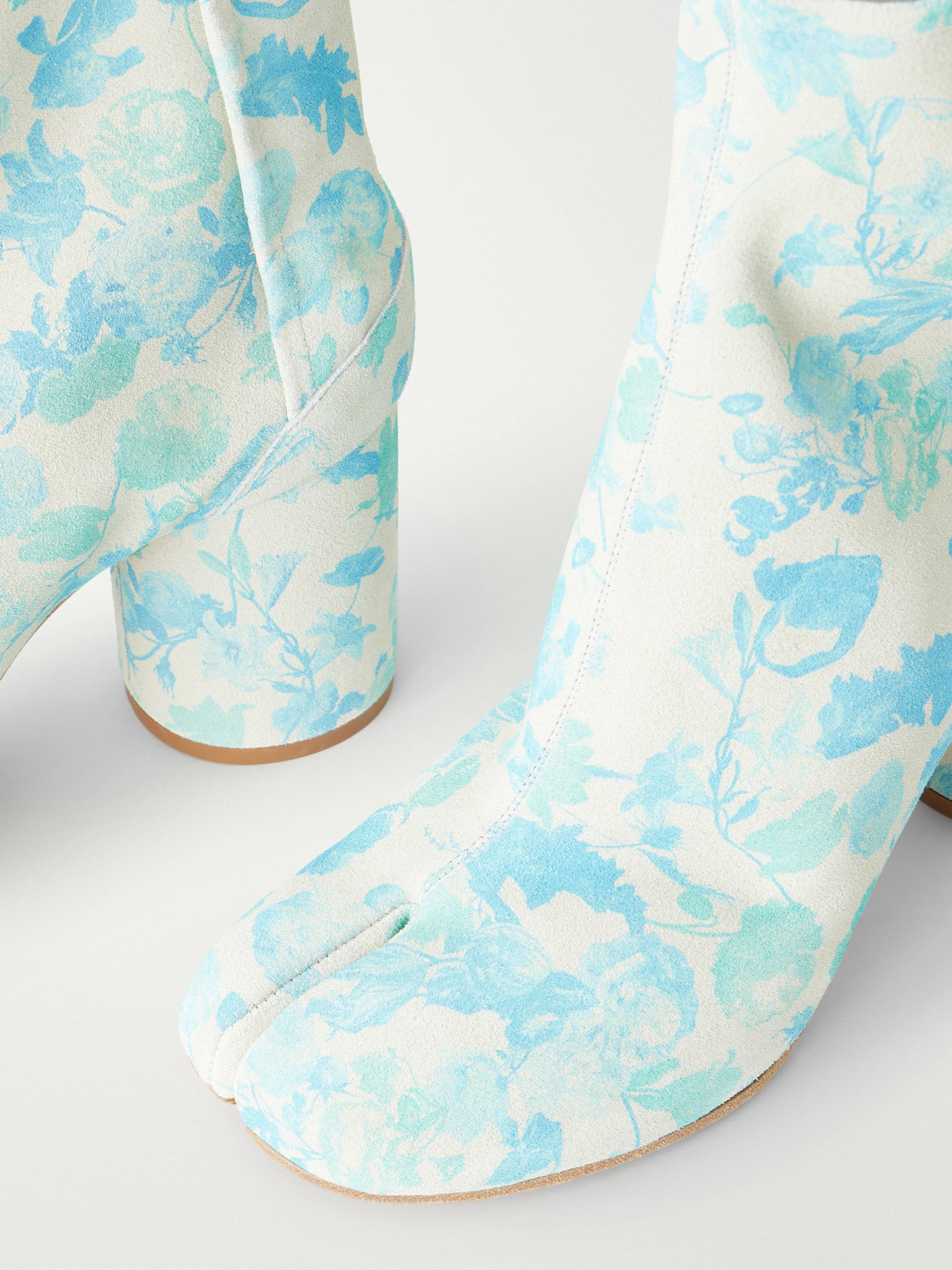 Tabi Split-Toe Floral-Print Ankle Boots