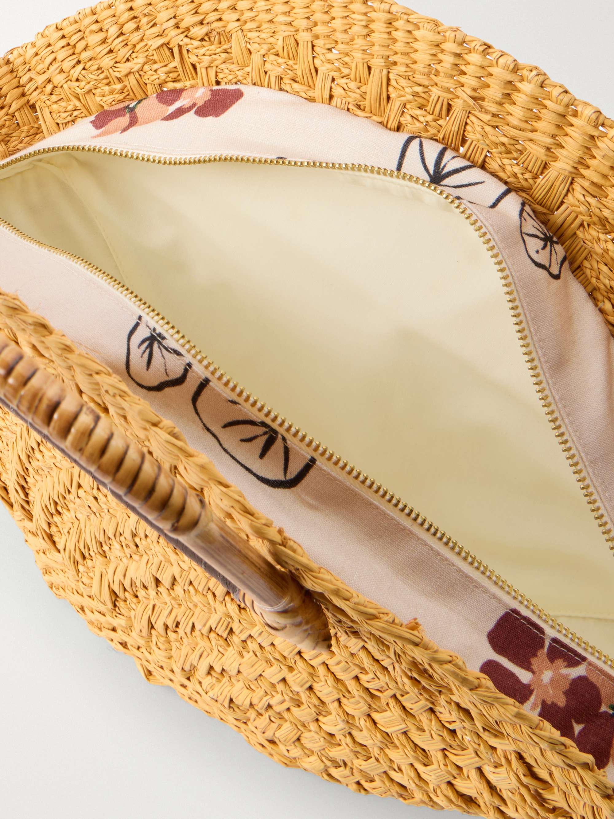SENSI STUDIO Leather-trimmed straw tote | NET-A-PORTER