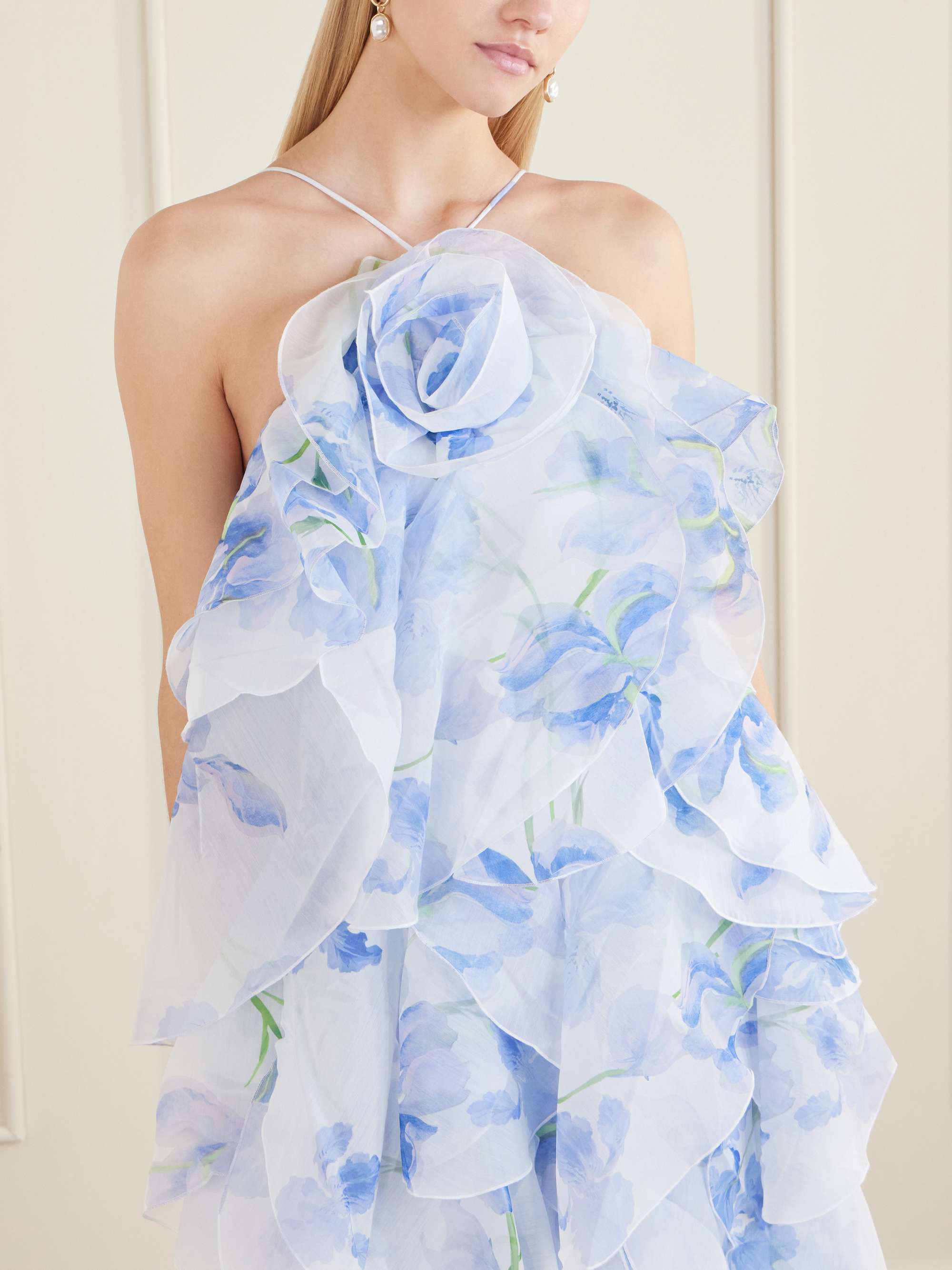 AJE. Pandorea appliquéd ruffled organza gown | NET-A-PORTER