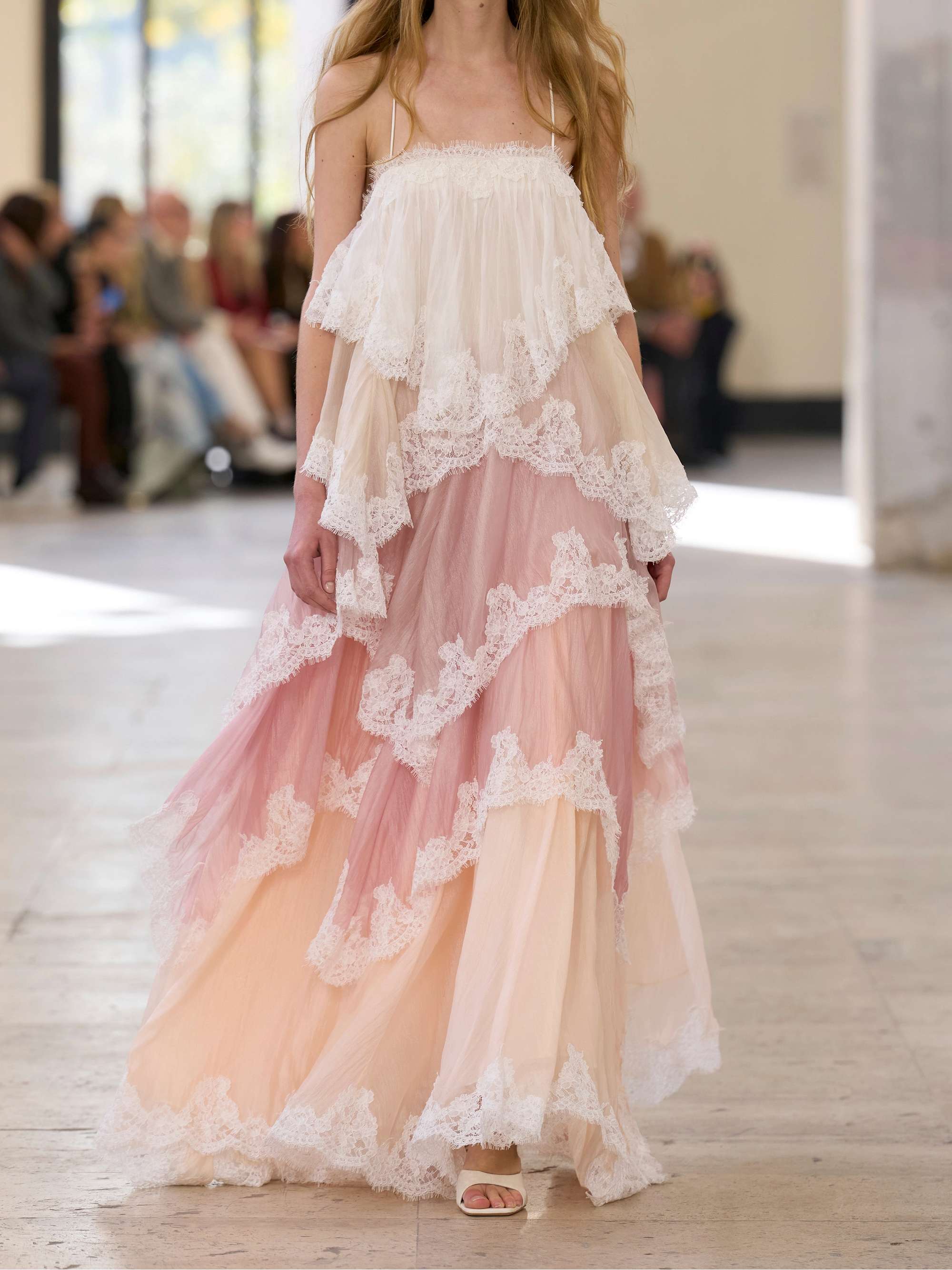 AJE. Ophelia lace-trimmed ruffled chiffon gown | NET-A-PORTER