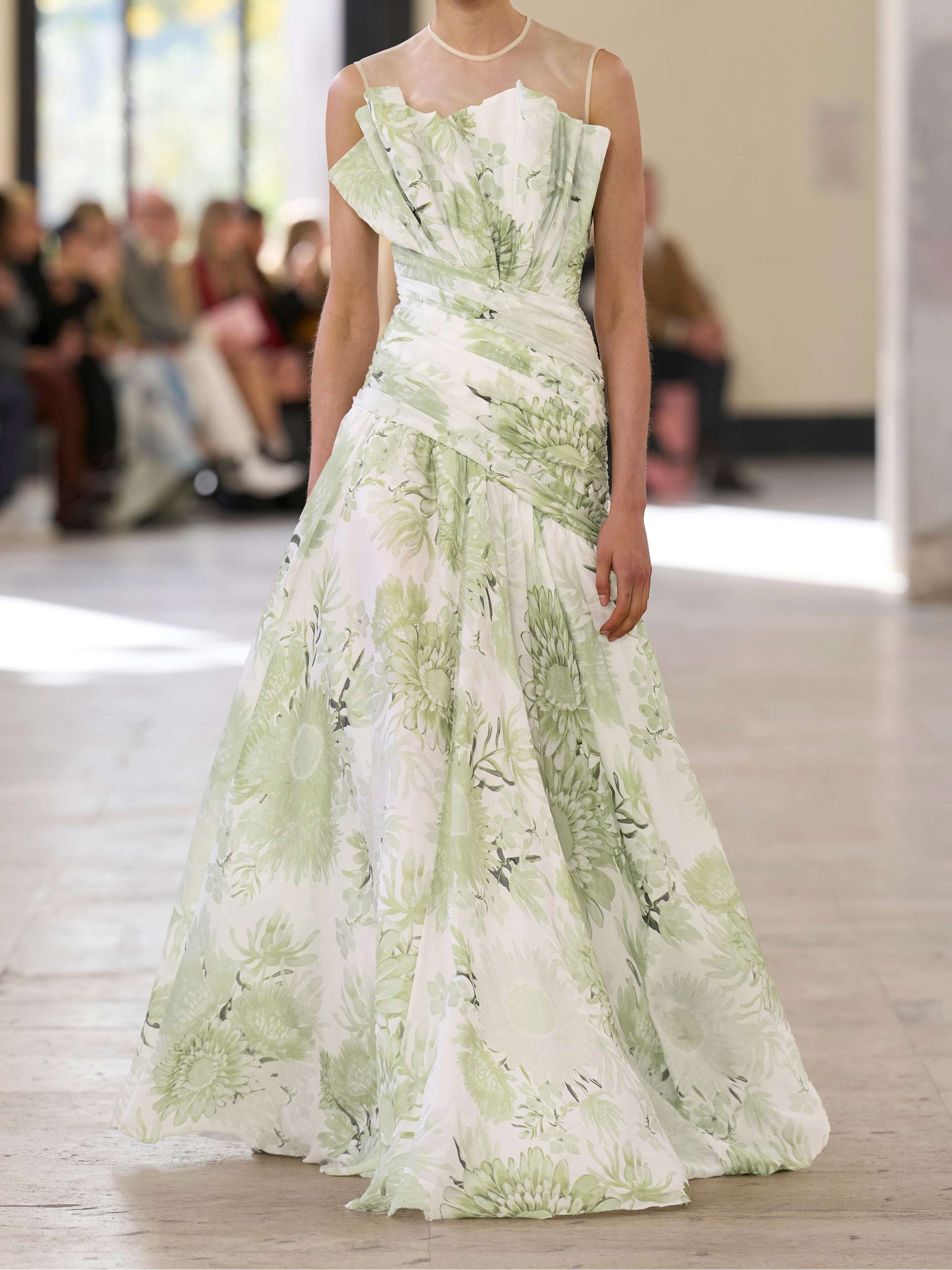 aje green floral dress AJE main image 1