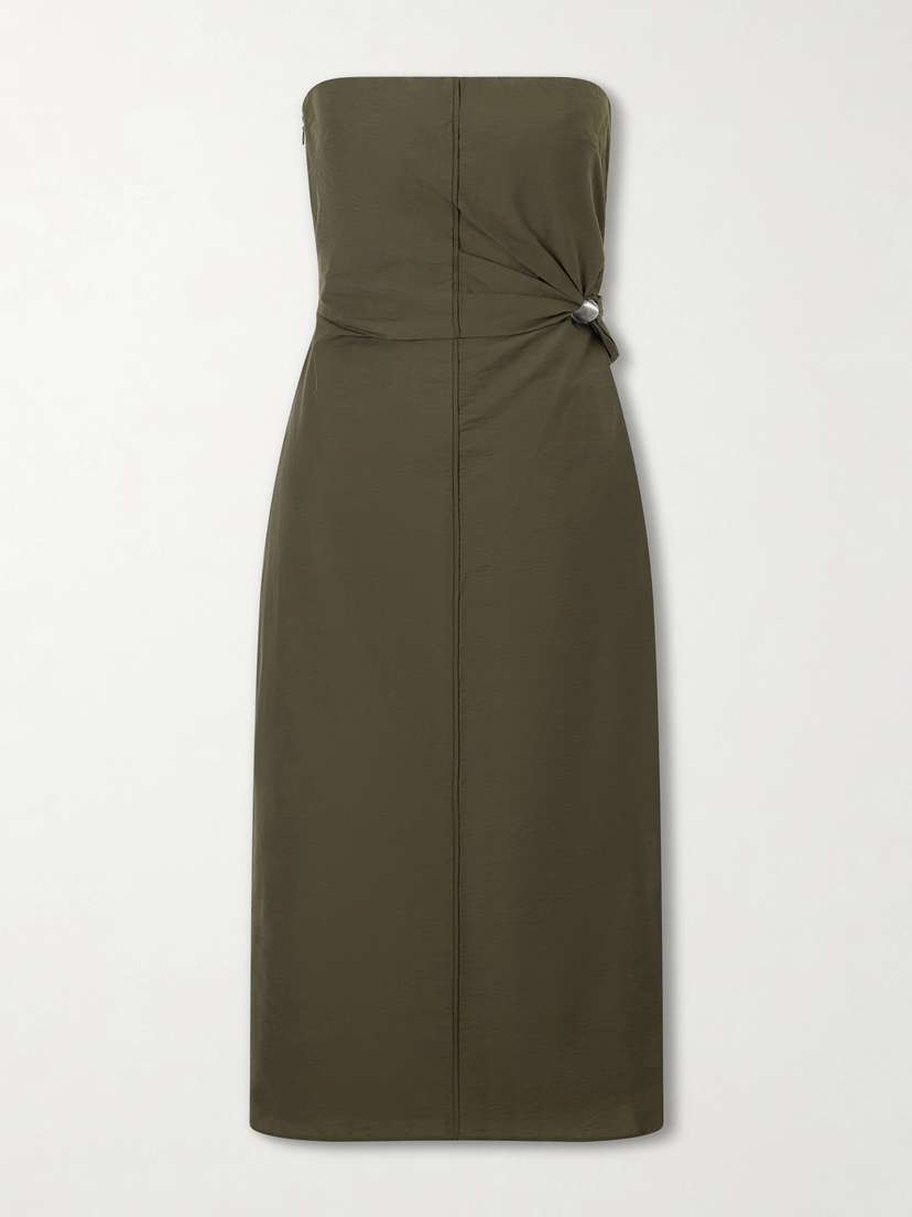 SIR. Sorel Strapless Cotton-blend Midi Dress