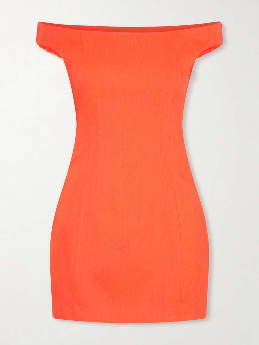 SIR. Elodie Off-shoulder Linen-blend Mini Dress