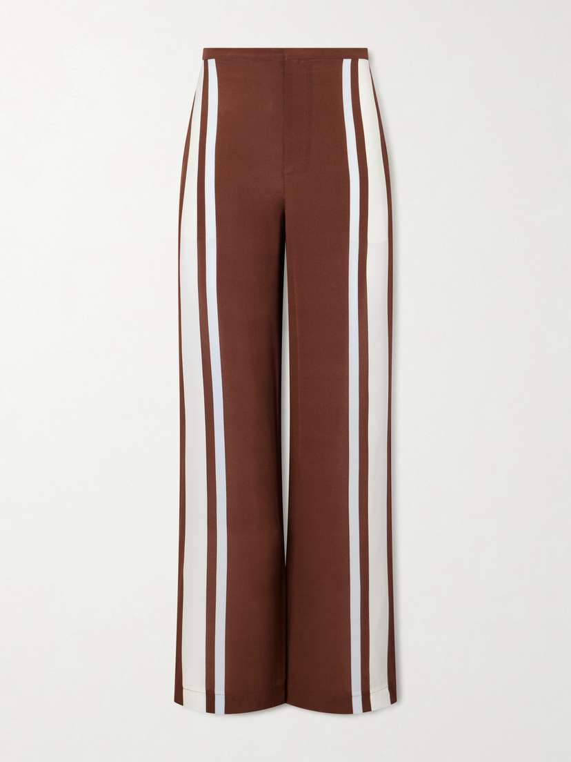 SIR. Marais Striped Silk Straight-leg Pants