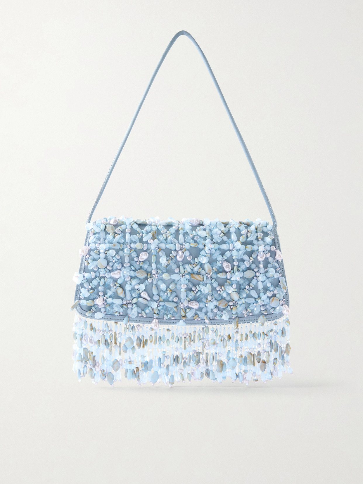 Cult Gaia - Idalia Mini Bead-embellished Shoulder Bag - Blue