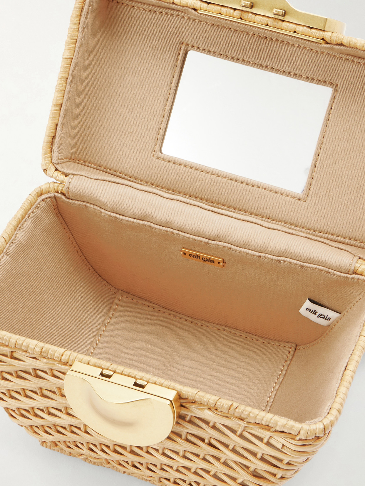 Tyla Leather-Trimmed Raffia Tote