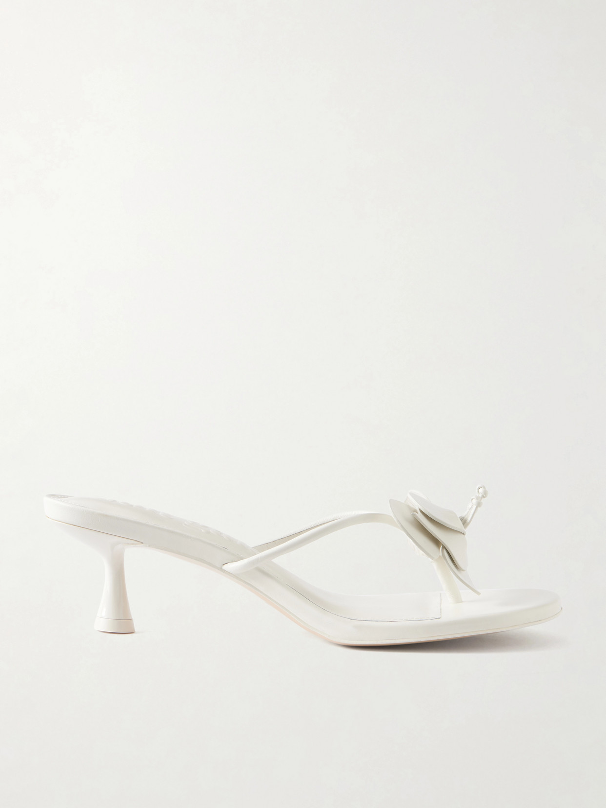 Cult Gaia - Addison Embellished Leather Thong Sandals - White