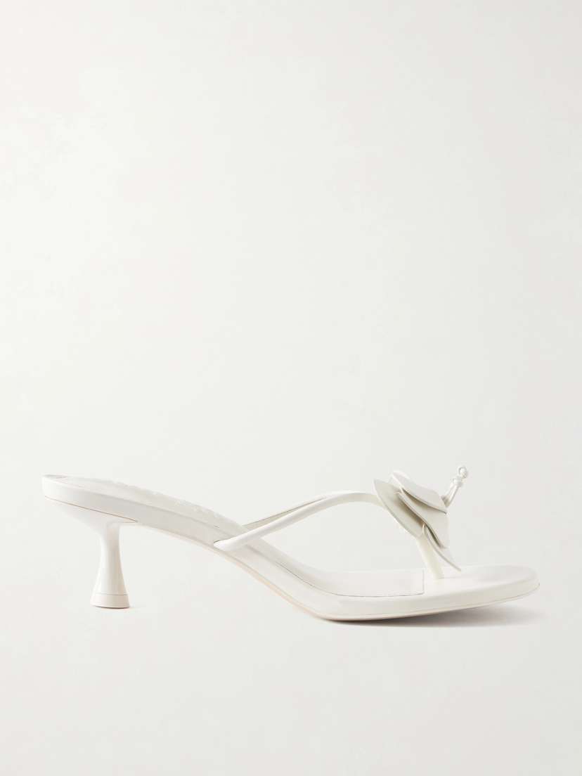 Cult Gaia Addison Embellished Leather Thong Sandals