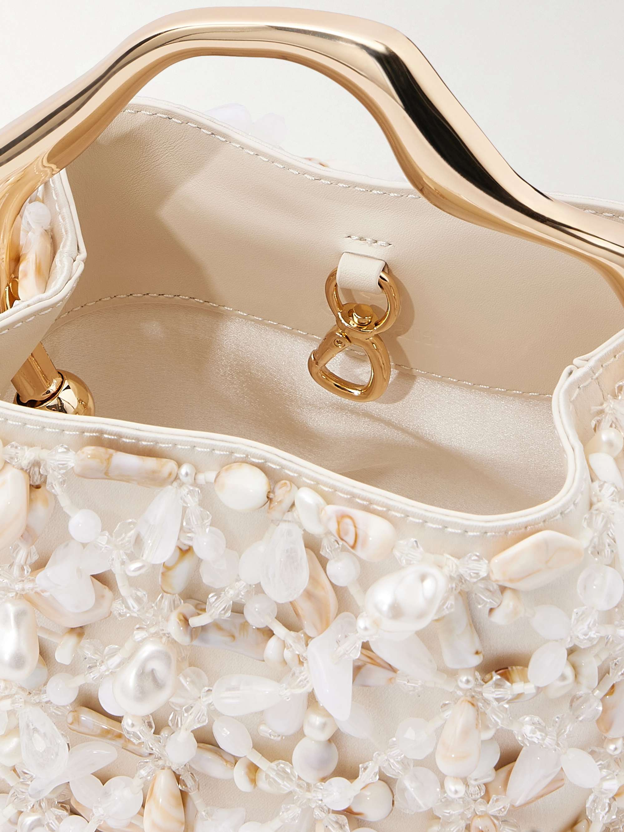 CULT GAIA Solene mini bead-embellished clutch | NET-A-PORTER CULT GAIA Solene mini bead-embellished clutch | NET-A-PORTER