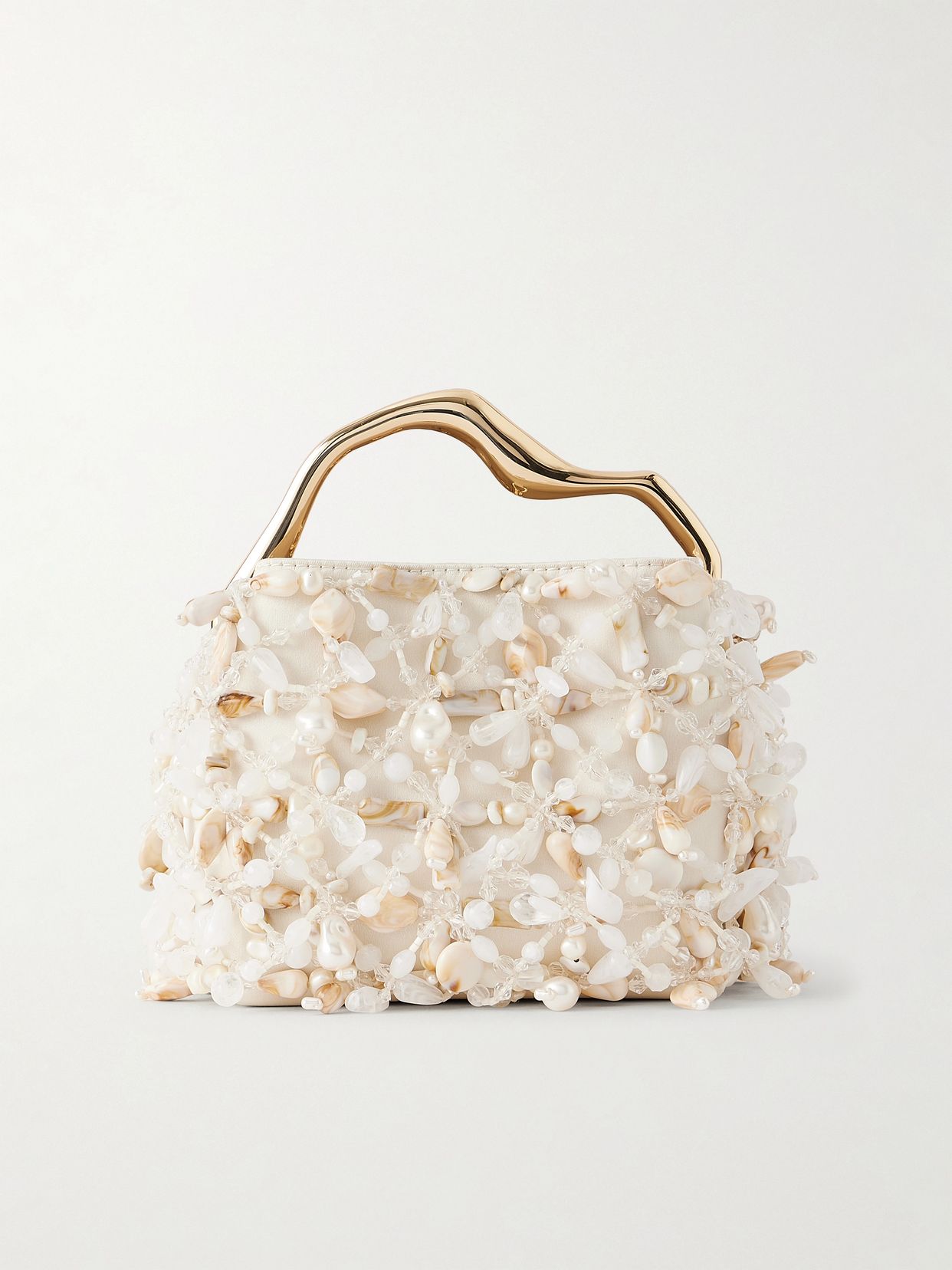 Solene mini bead-embellished clutch