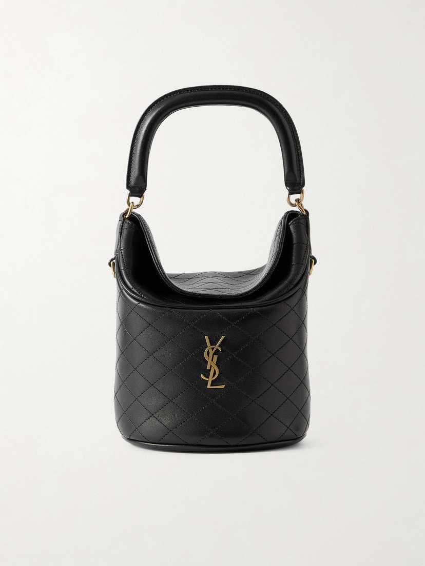 Saint Laurent Gaby Quilted Leather Bucket Bag