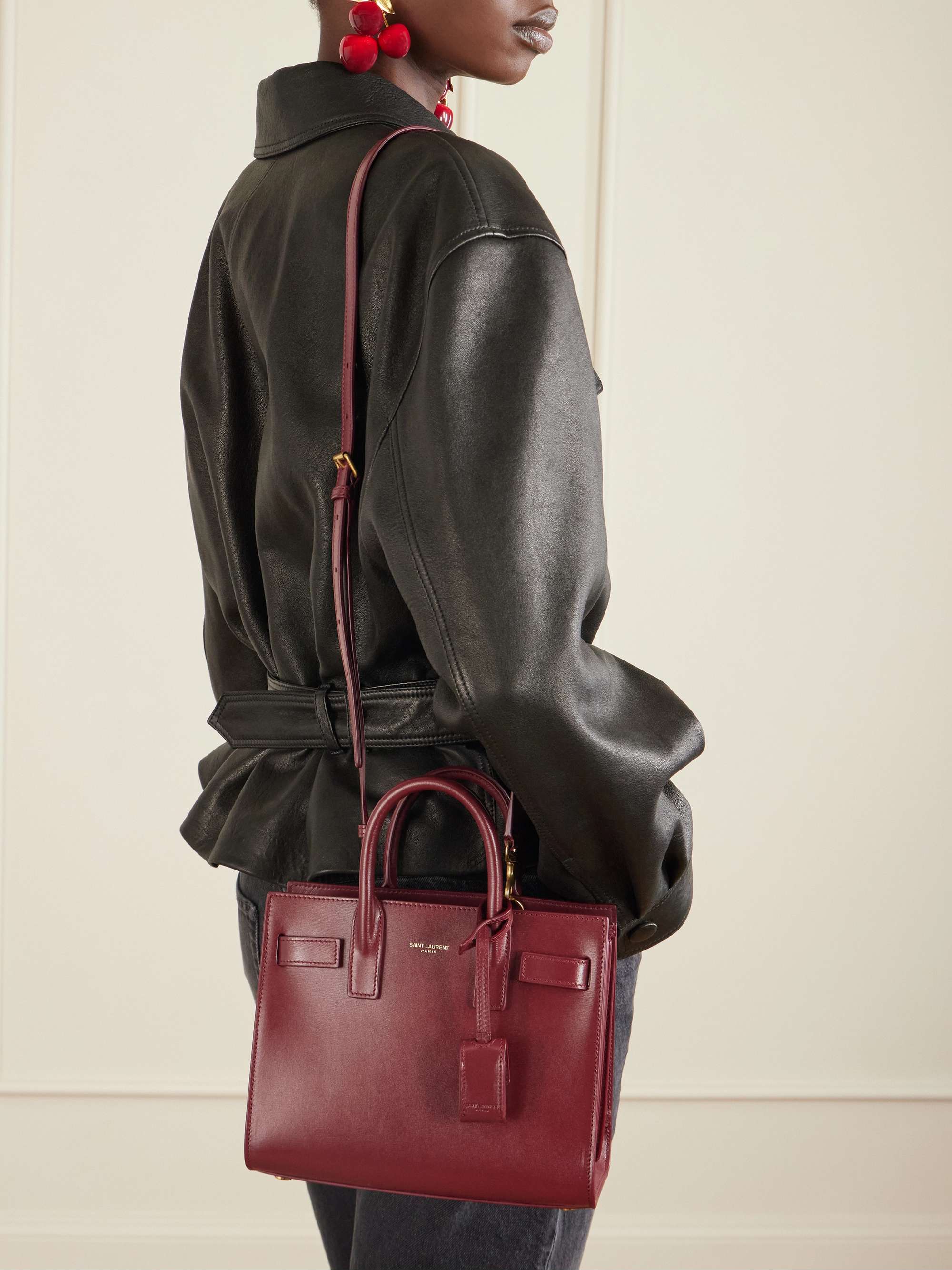 SAINT LAURENT Sac De Jour Nano leather tote