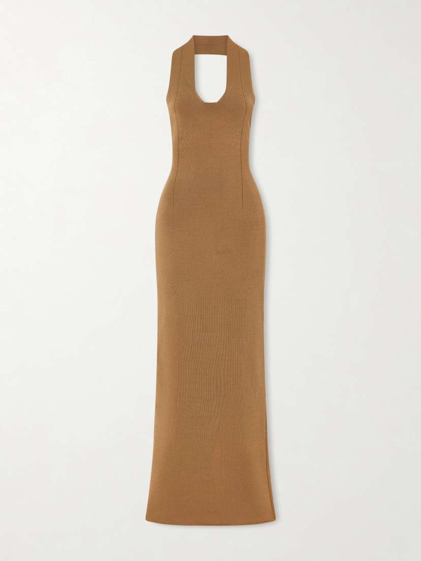 Mahi Knitted Halterneck Maxi Dress