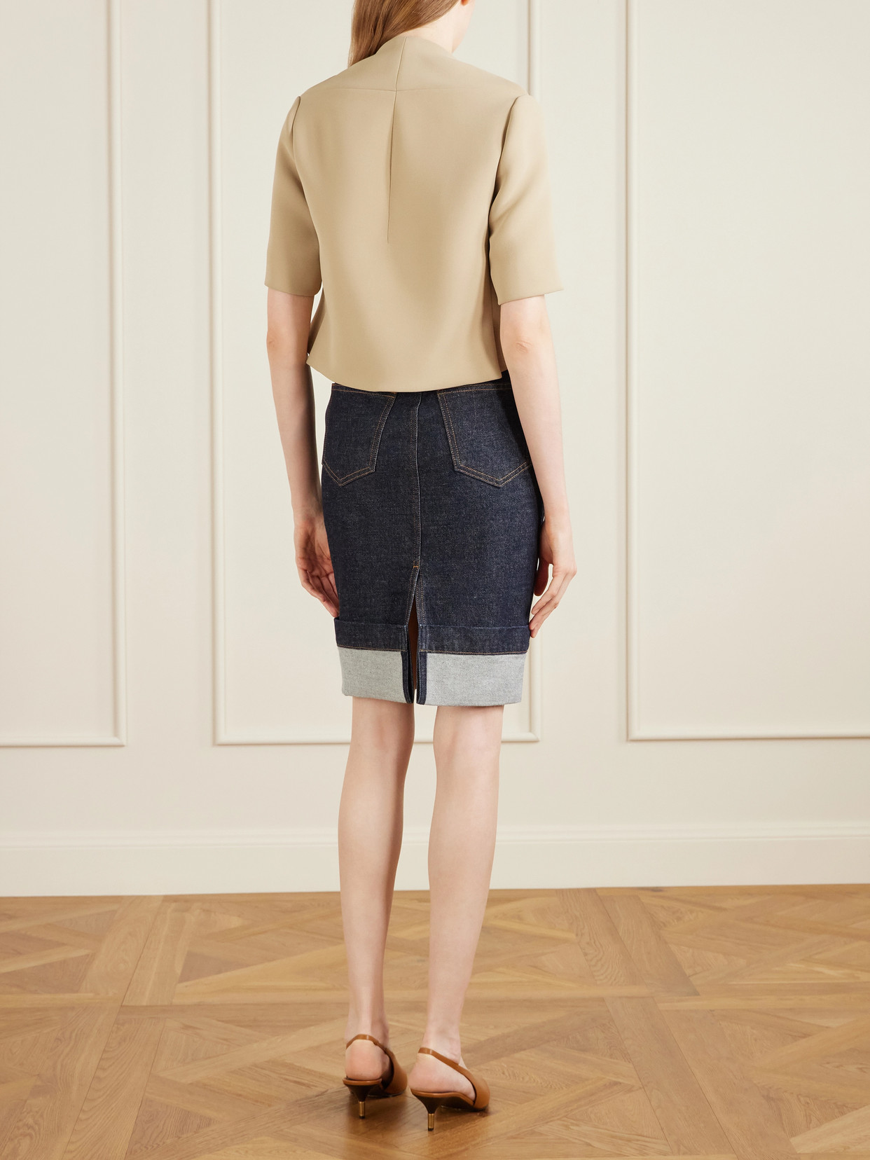 Franc Cropped Crepe Jacket