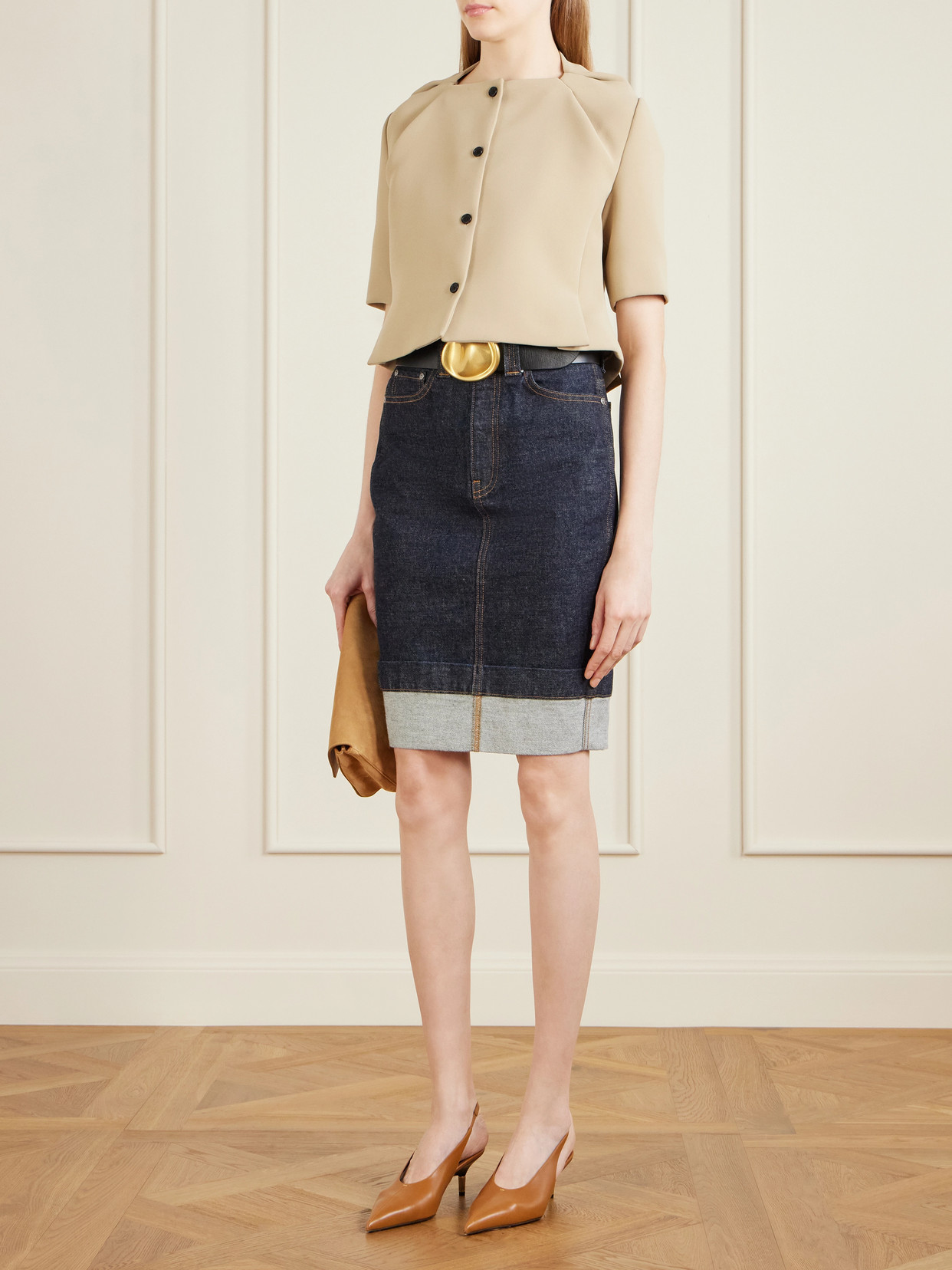Franc Cropped Crepe Jacket