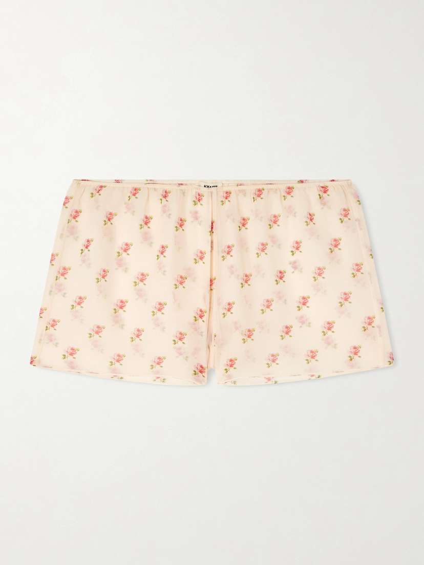 Tilly Floral-print Silk-chiffon Shorts