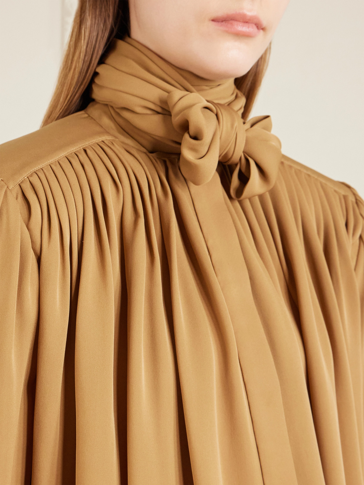 Vali Pussy-Bow Silk-Georgette Blouse