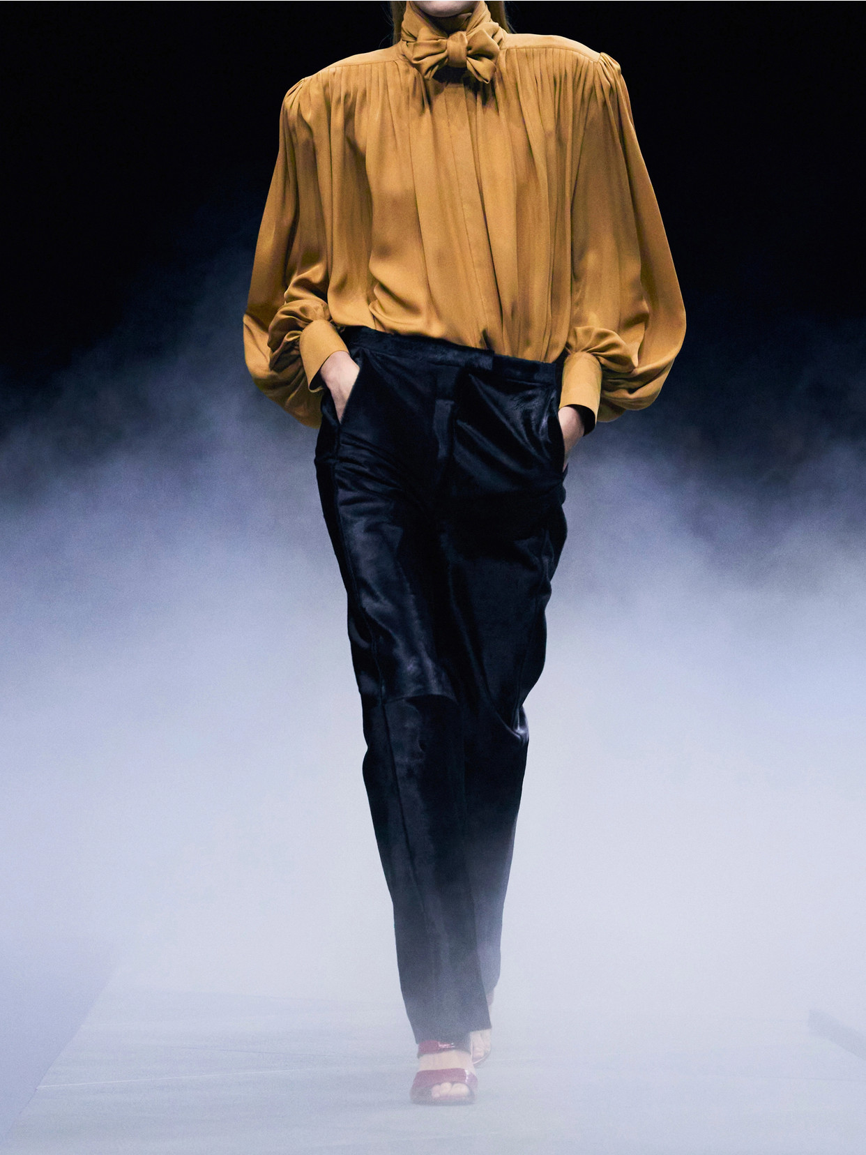 Vali Pussy-Bow Silk-Georgette Blouse