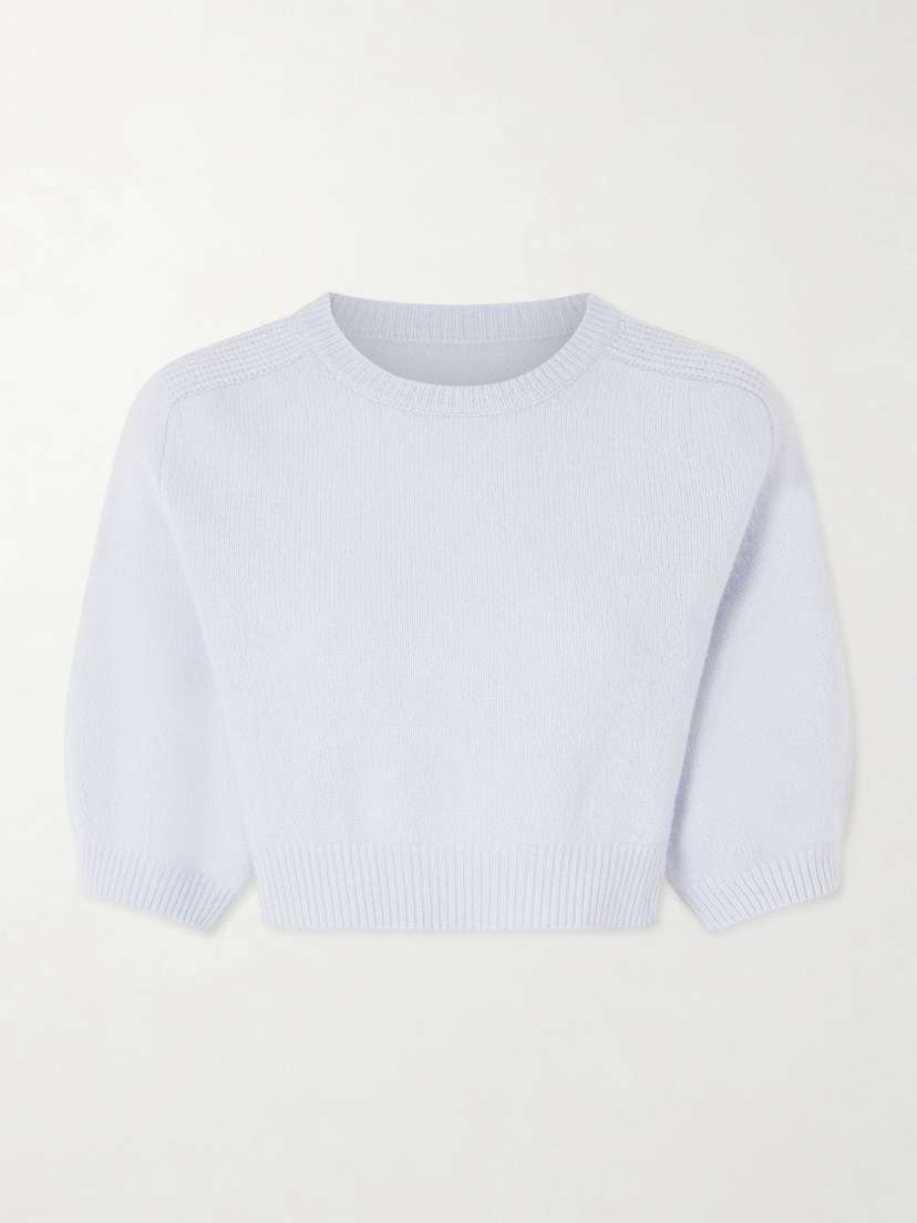 Khaite Lorelai Cropped Wool And Cashmere-blend Sweater
