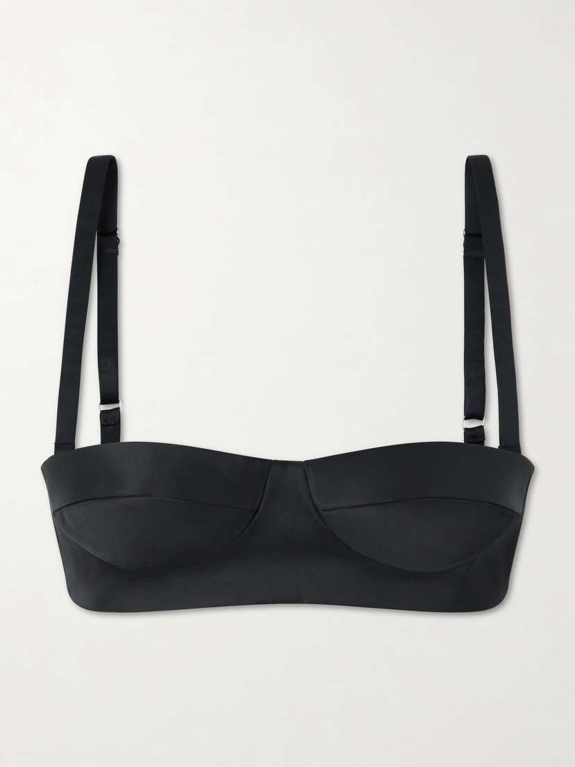 Khaite Selah Cotton-blend Satin Bralette - Women's Lingerie