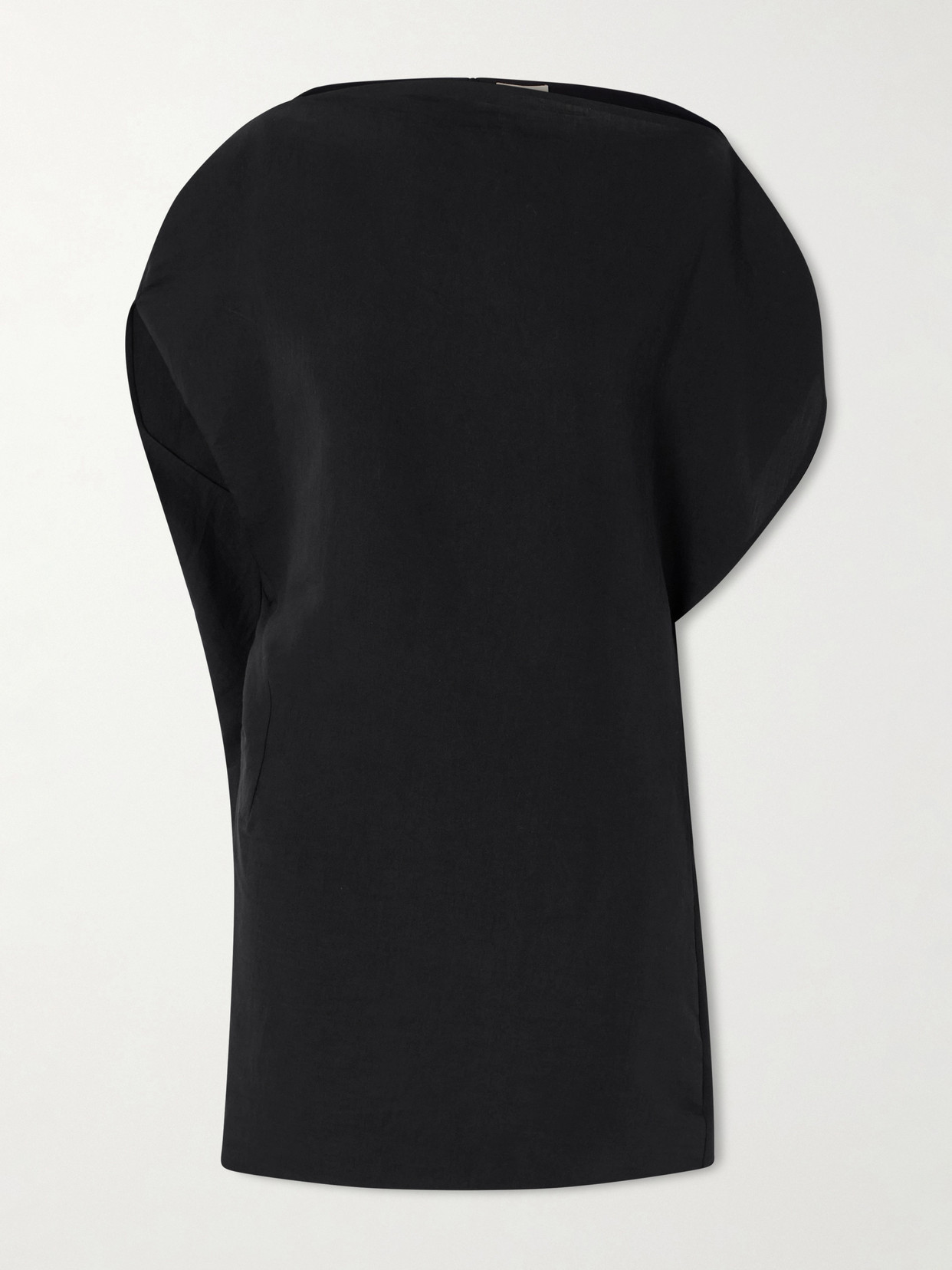 Khaite Erin Silk And Cotton-blend Organza Mini Dress In Black