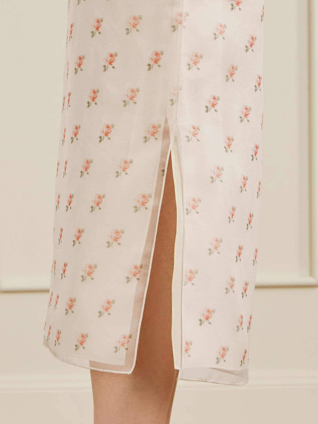 Sydni Floral-Print Silk-Organza Midi