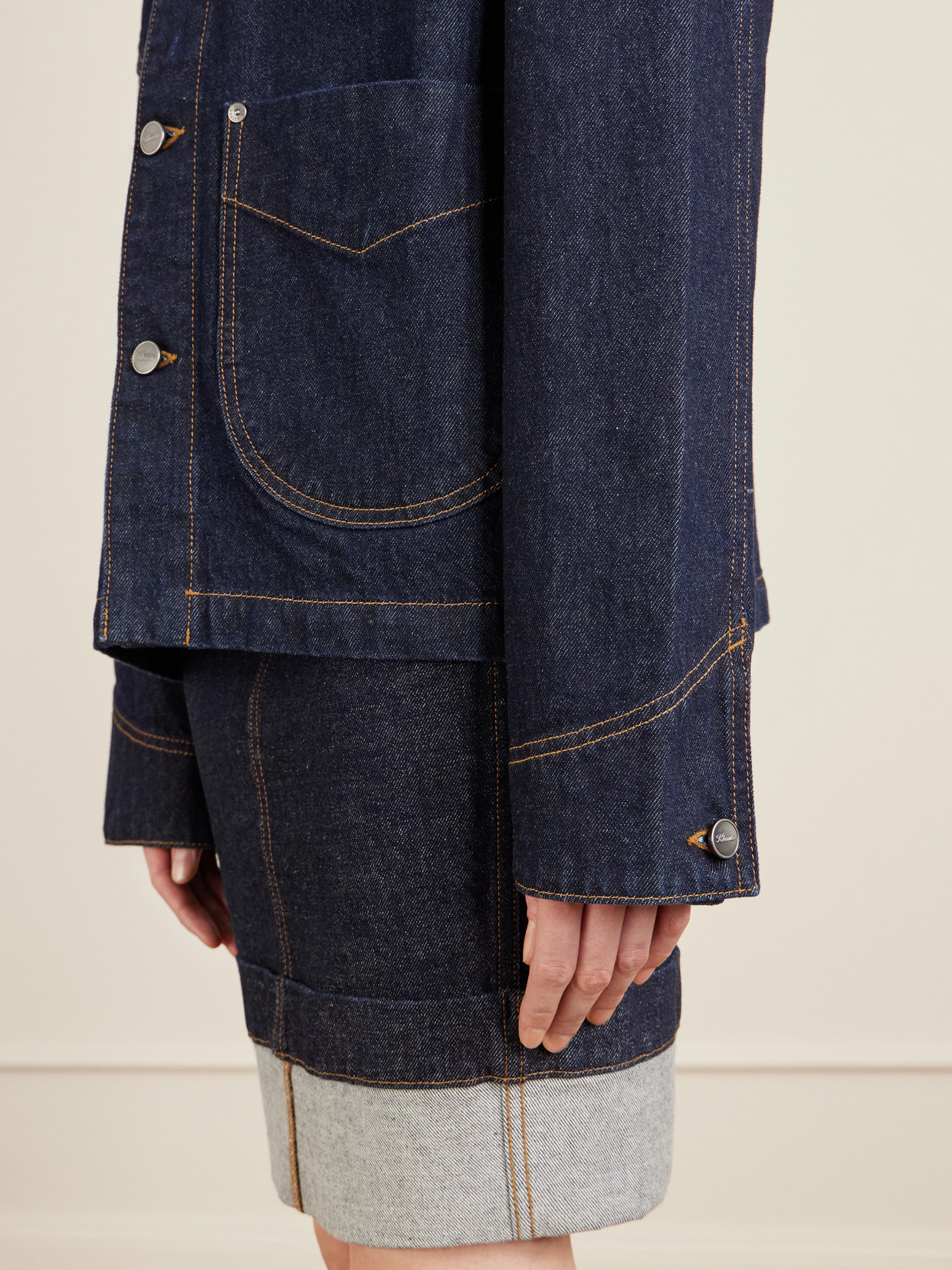 Wyatt Corduroy-Trimmed Denim Jacket