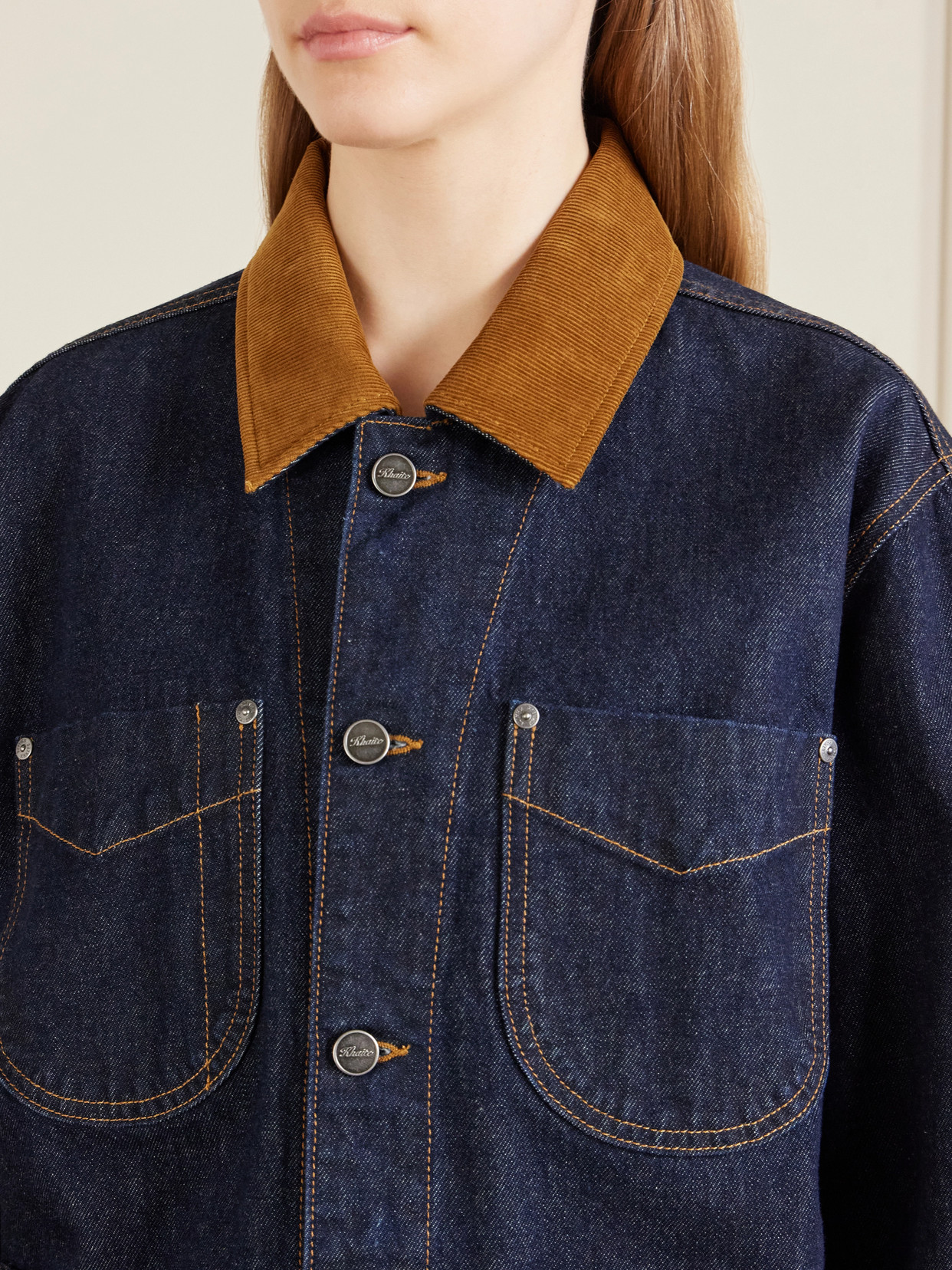 Wyatt Corduroy-Trimmed Denim Jacket