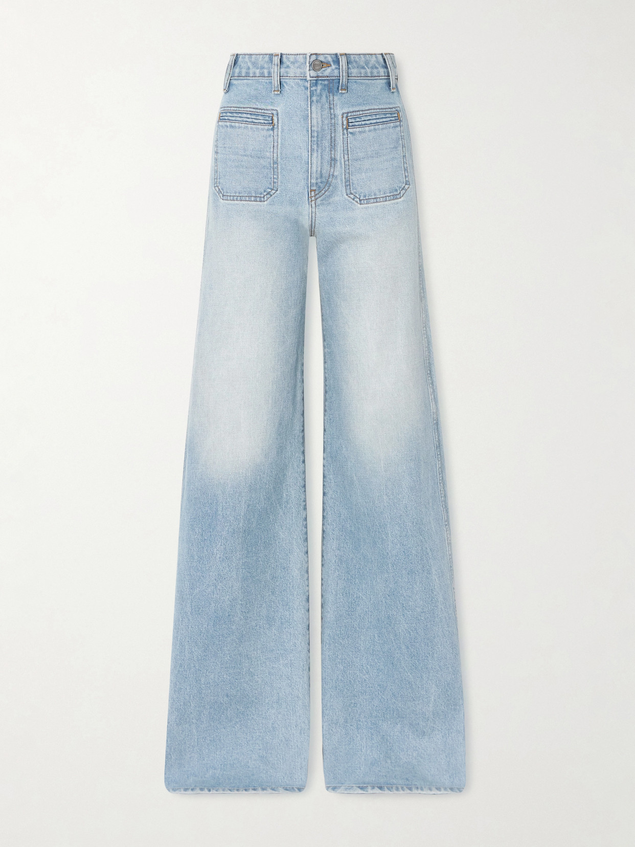 Khaite Delmonico High-rise Wide-leg Jeans In Blue