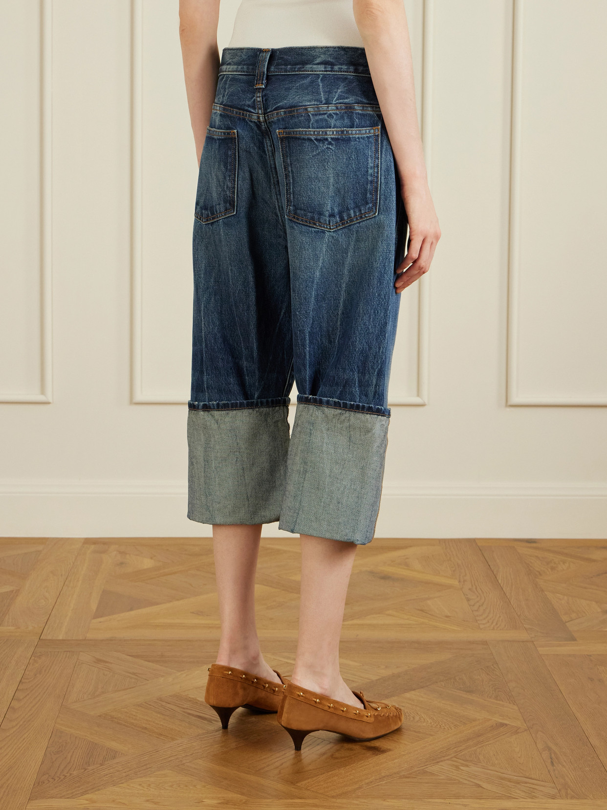 Boyle Cropped Low-Rise Straight-Leg Jeans