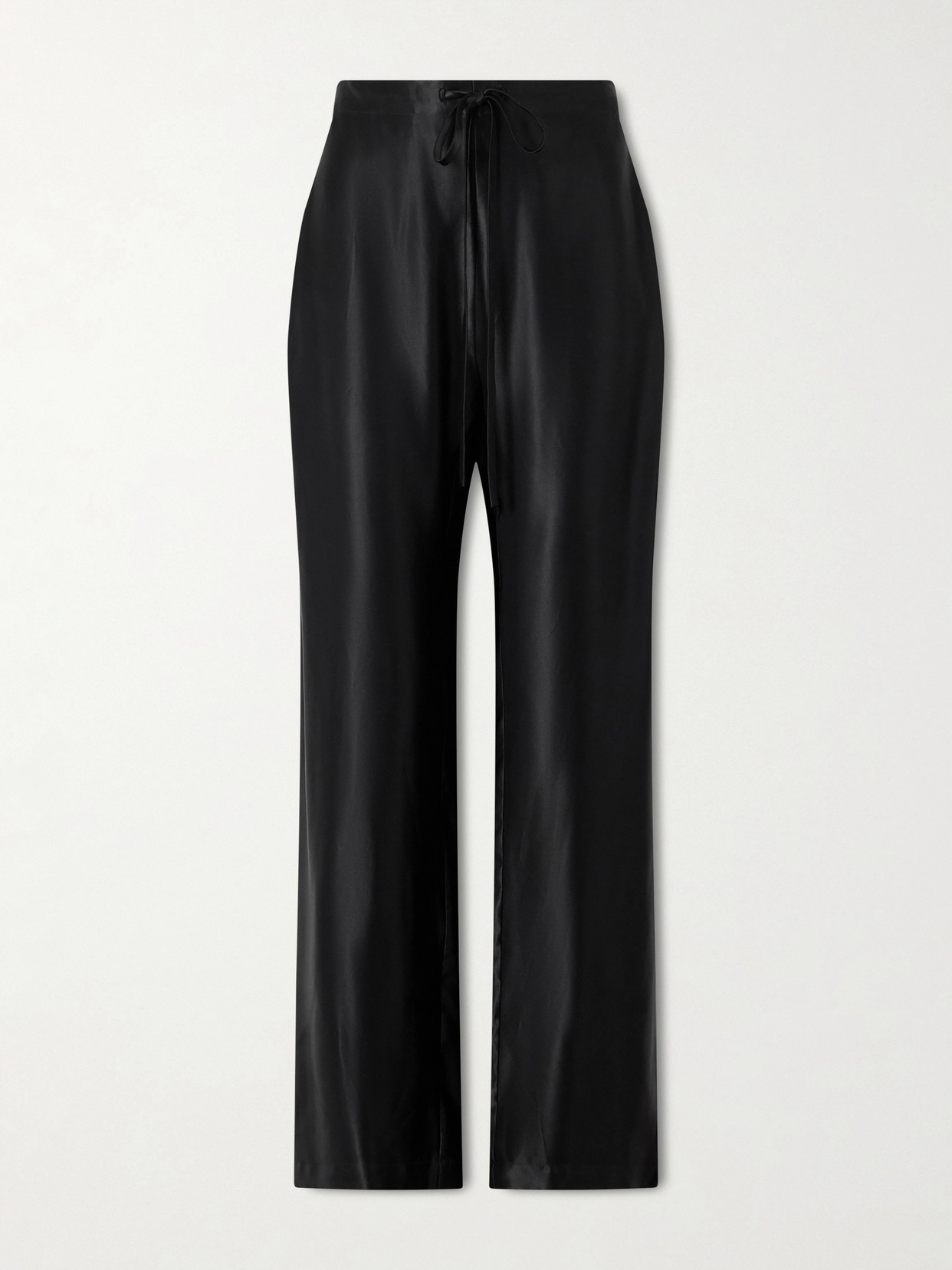 Khaite Rohen Satin Pants In Black
