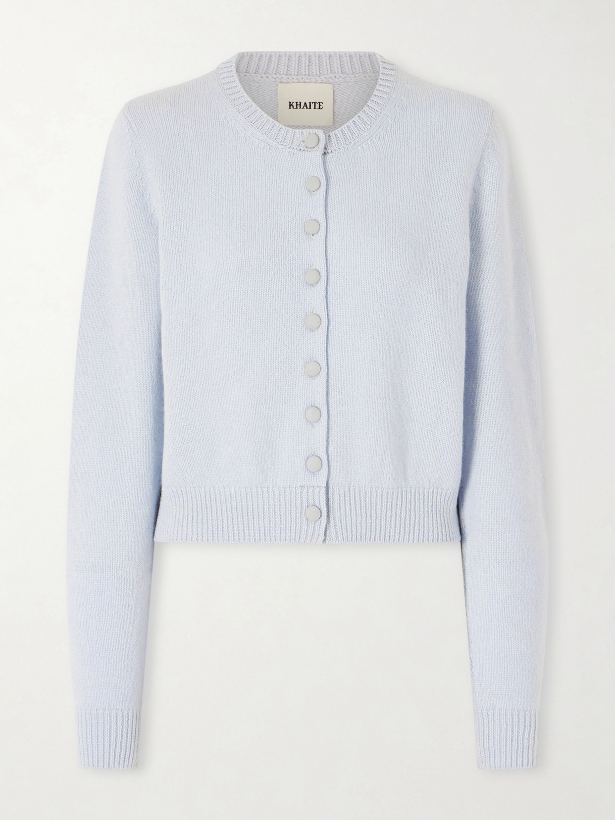 Khaite Everheart Cashmere Cardigan In Blue