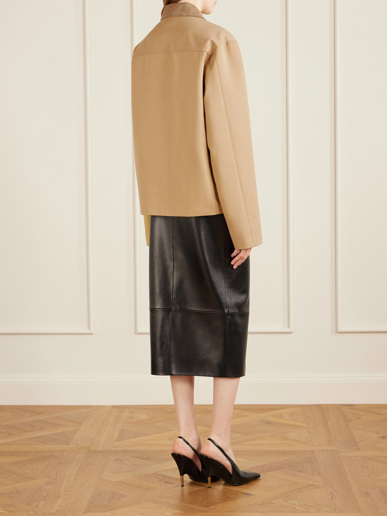 Wyatt Suede-Trimmed Cotton-Gabardine Jacket
