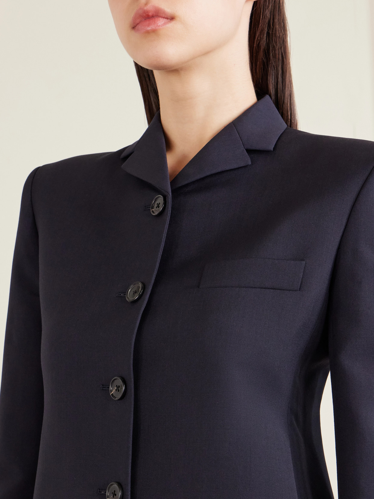 Khaite Celton Wool Casual Jacket In Black