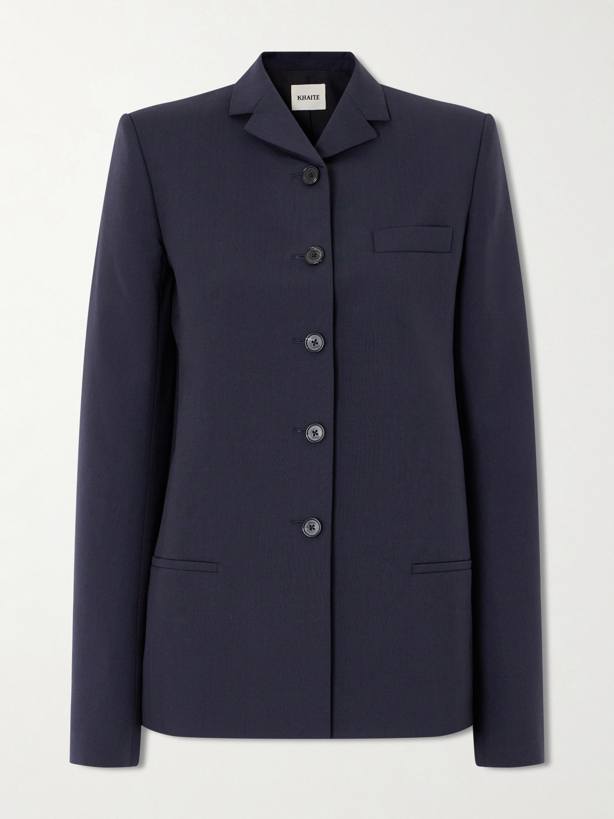 Khaite Celton Wool Blazer In Blue
