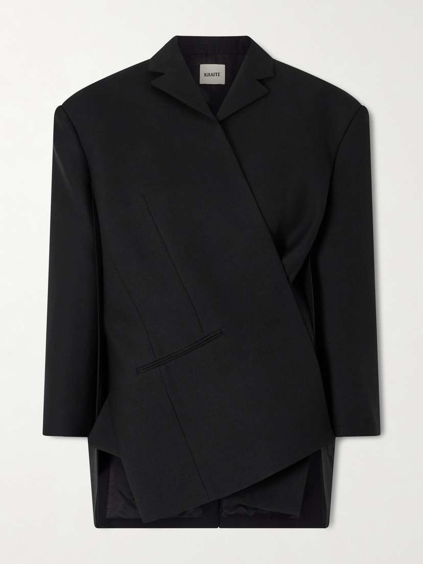 Khaite Palto Wool And Silk-blend Cady Blazer